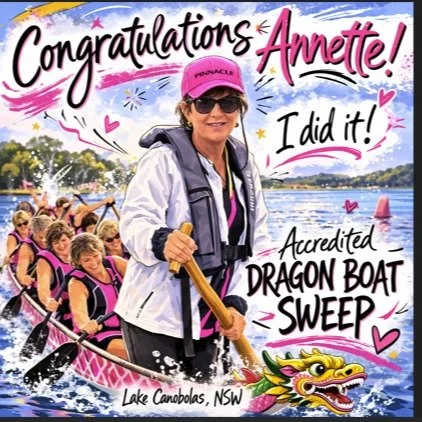 Level 2 Sweep Annette, it was Team Pinnacle Dragons on display yesterday at Lake Canobolas, with the whole crew achieving new goals. Coach is proud of you all.