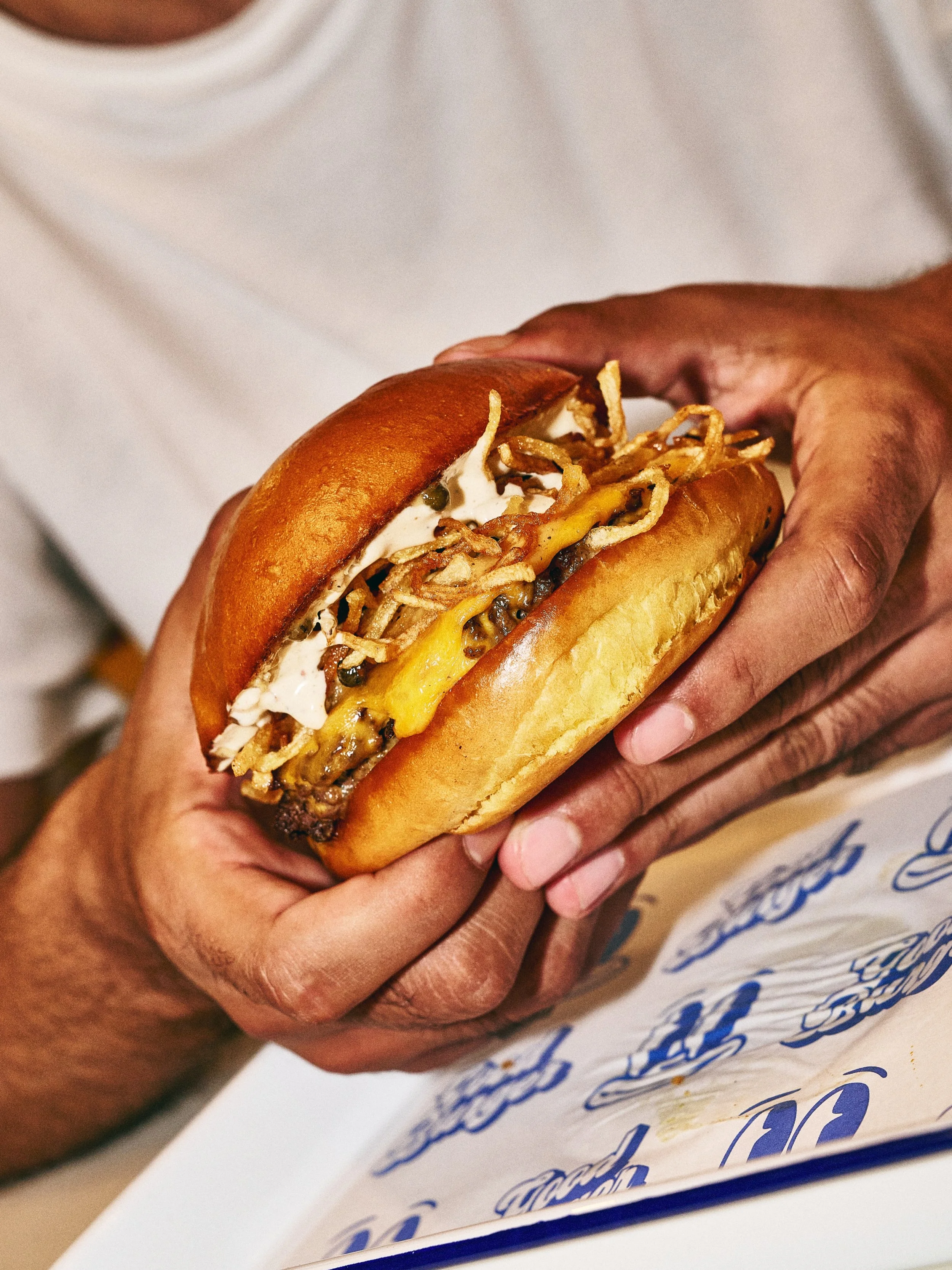The Bistro Burger. Steakhouse meets Burger. Irresistible peppercorn sauce.