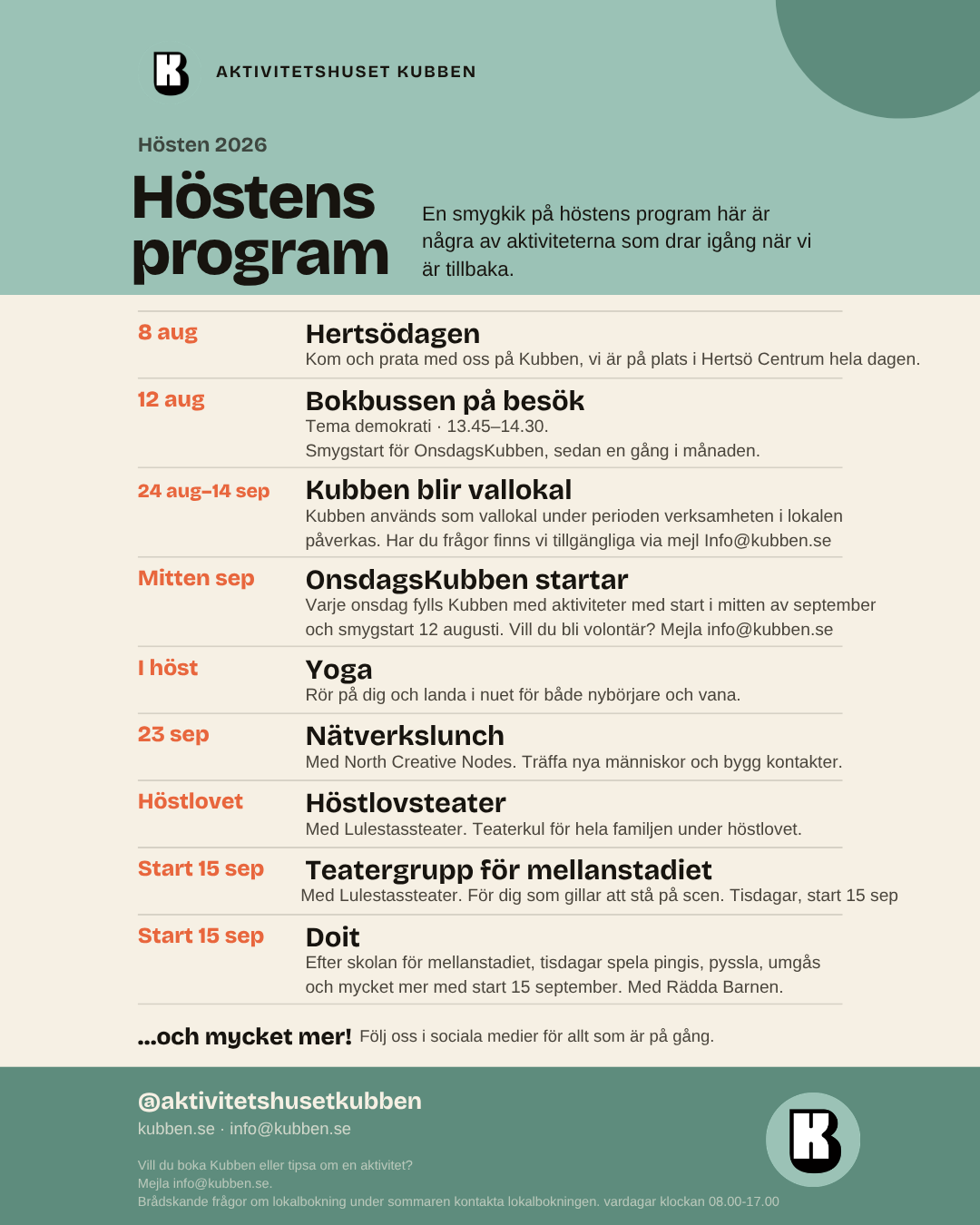 Höstens program