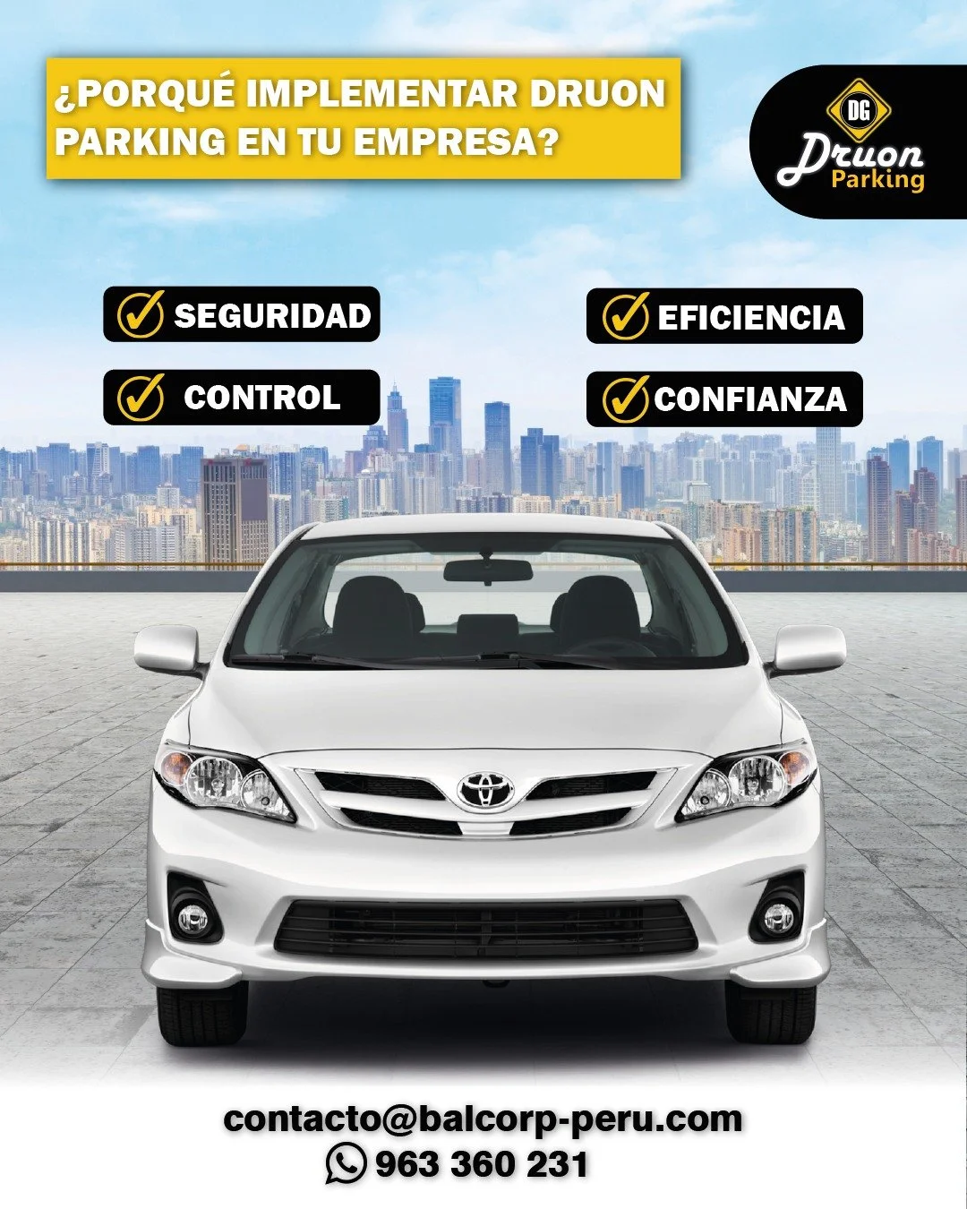 &iexcl;Gestionar un estacionamiento nunca fue tan simple!
Con Druon Parking, tu empresa gana en seguridad, orden, eficiencia y una mejor experiencia para todos.

Conoce m&aacute;s en 👉 https://www.balcorp-peru.com/druon-parking

#DruonParking #Balco