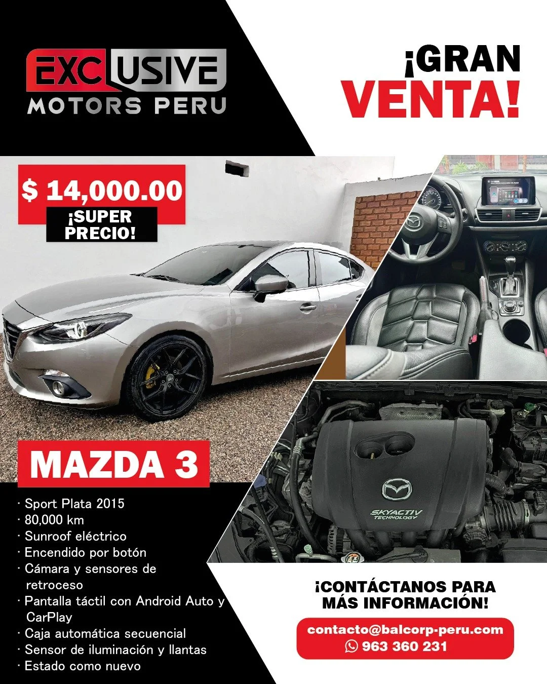En venta: 
Mazda 3