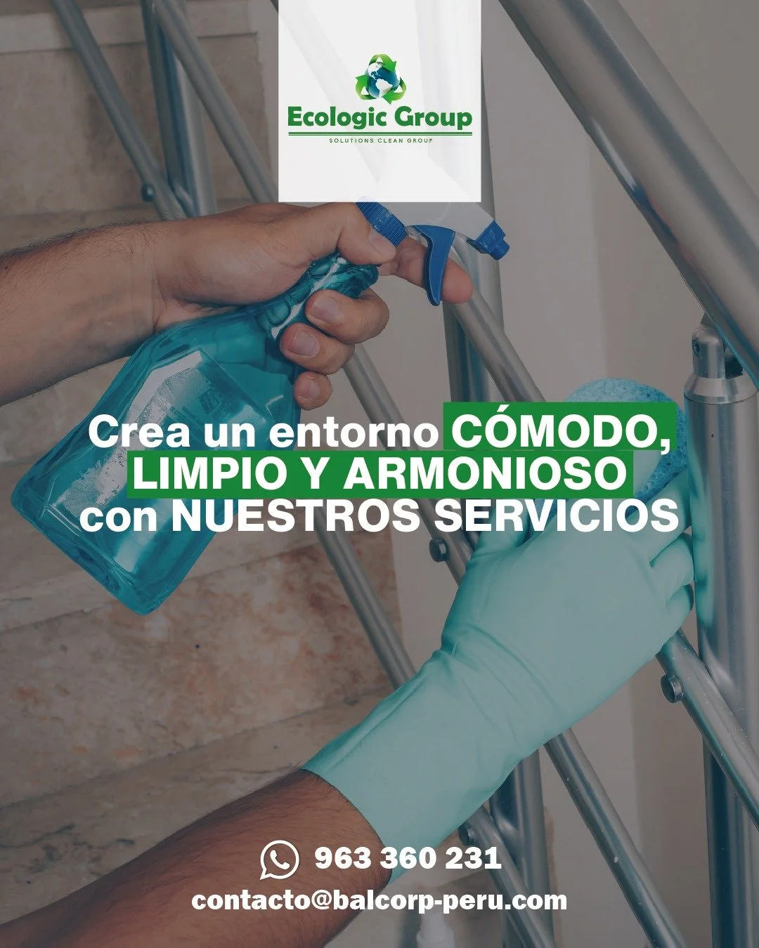 🧼✨ &iexcl;Tu empresa merece un entorno impecable!
En Ecologic Group brindamos servicios de limpieza profesional para espacios corporativos, comerciales e industriales.

✅ Ambientes c&oacute;modos
✅ Limpieza profunda
✅ Armon&iacute;a y bienestar para