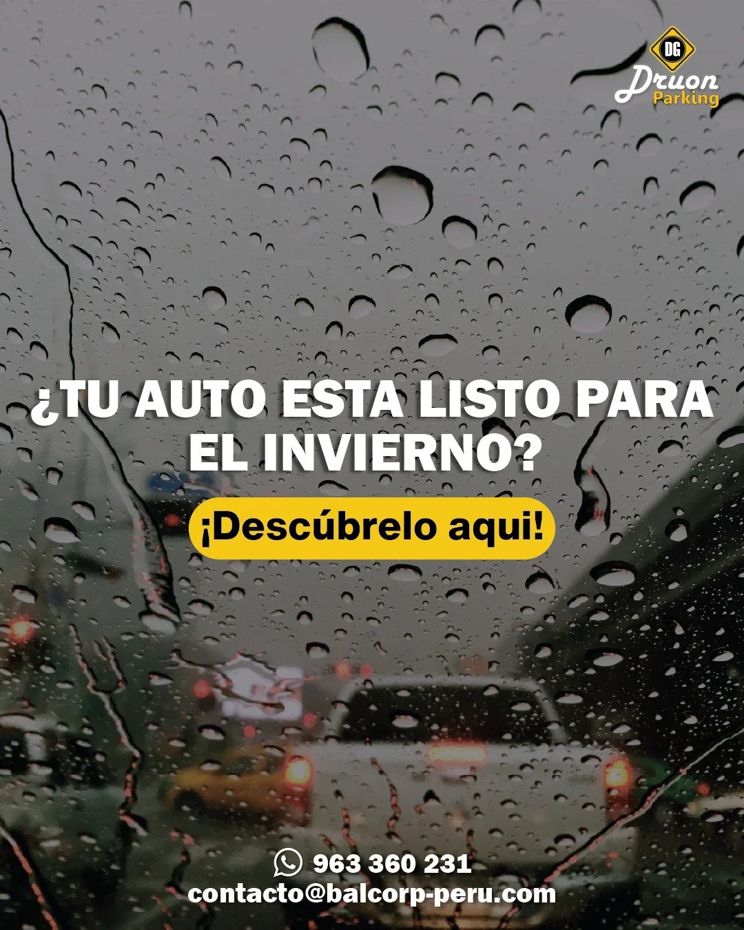 El clima puede cambiar de un momento a otro, y tu auto debe estar preparado. 🌨️
Prevenir es cuidar, y en Druon Parking lo tenemos claro. ✔️
Este invierno, toma el control desde el primer kil&oacute;metro. 🚗

🔗 M&aacute;s informaci&oacute;n en: htt