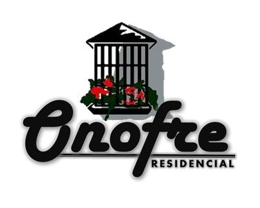 Logo de conjunto residencial con edificio y flores, con texto 'Orofre Residencial'.