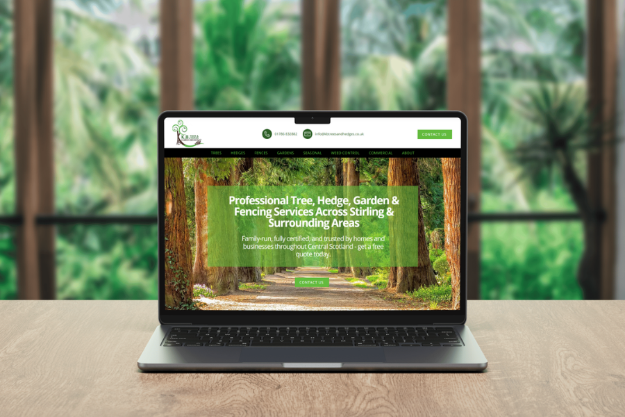 KB Trees Website Mockup