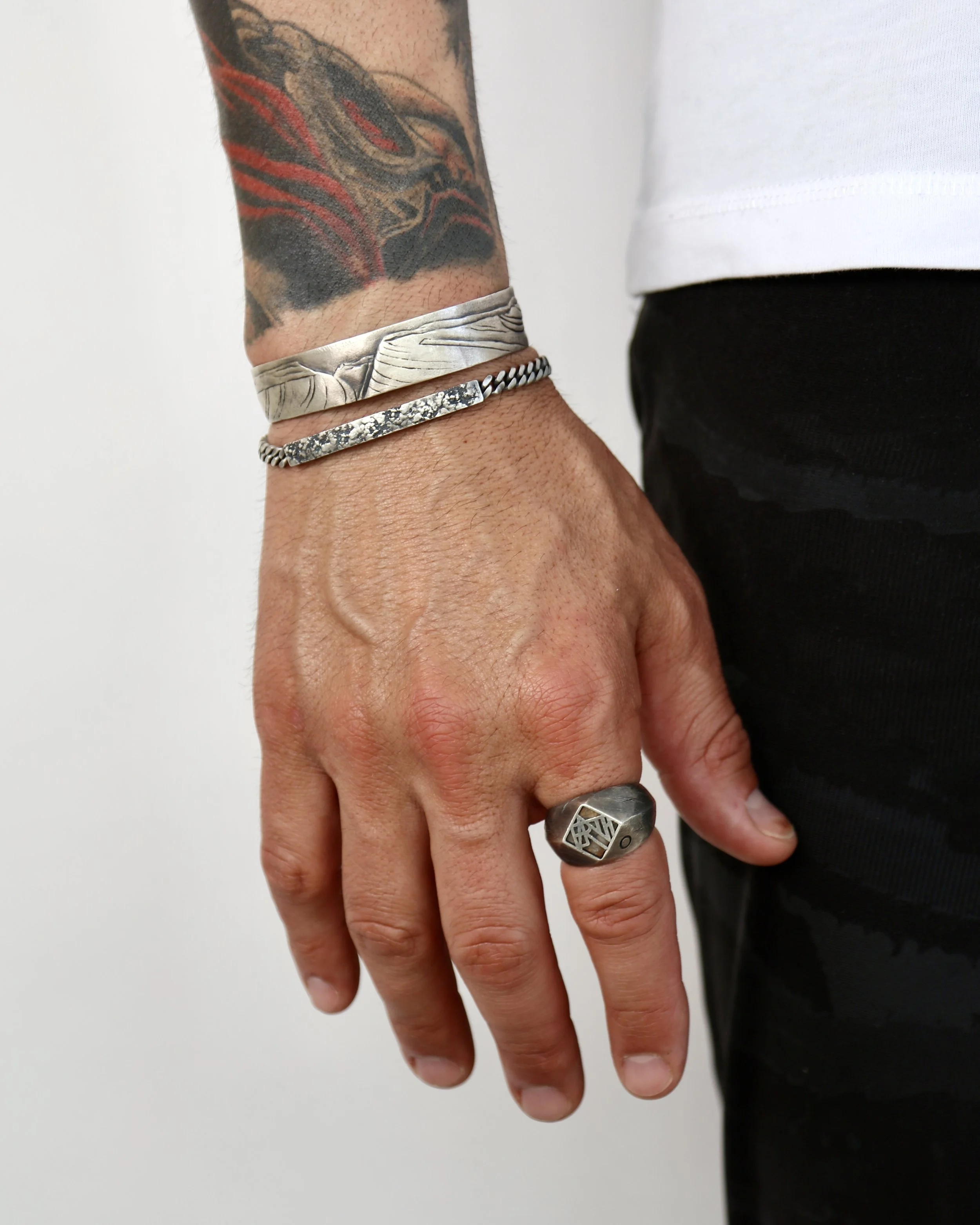 Earth Cuff, Earth Bar Bracelet, Earth Word Ring.jpg