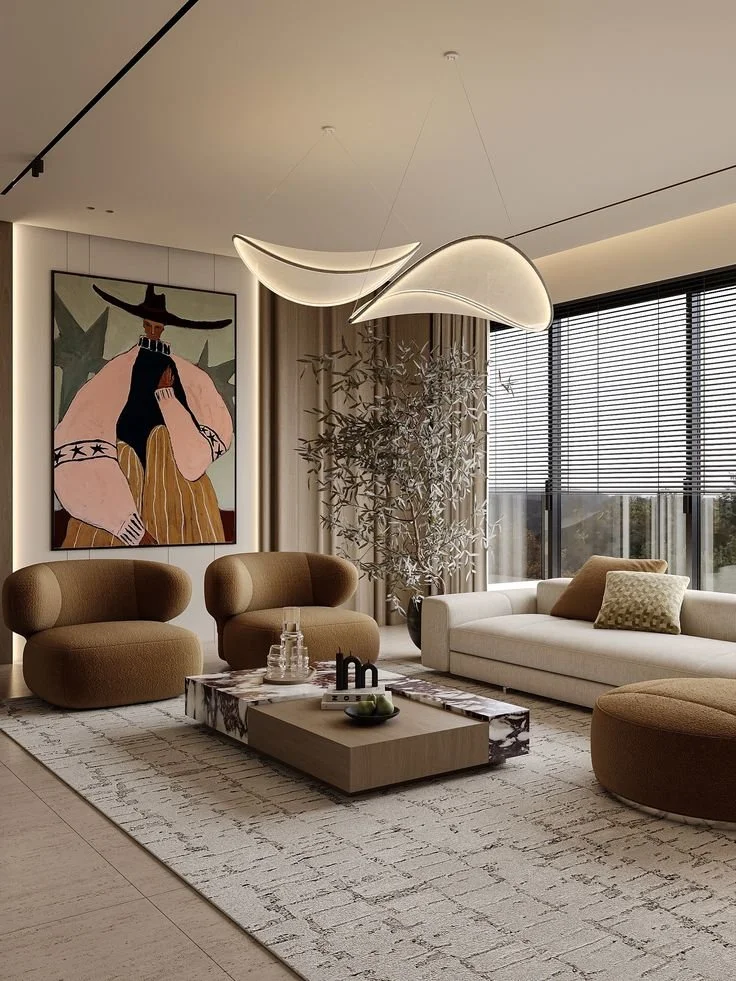 How to Design a Harmonious Living Room layeder lightings 4.jpg