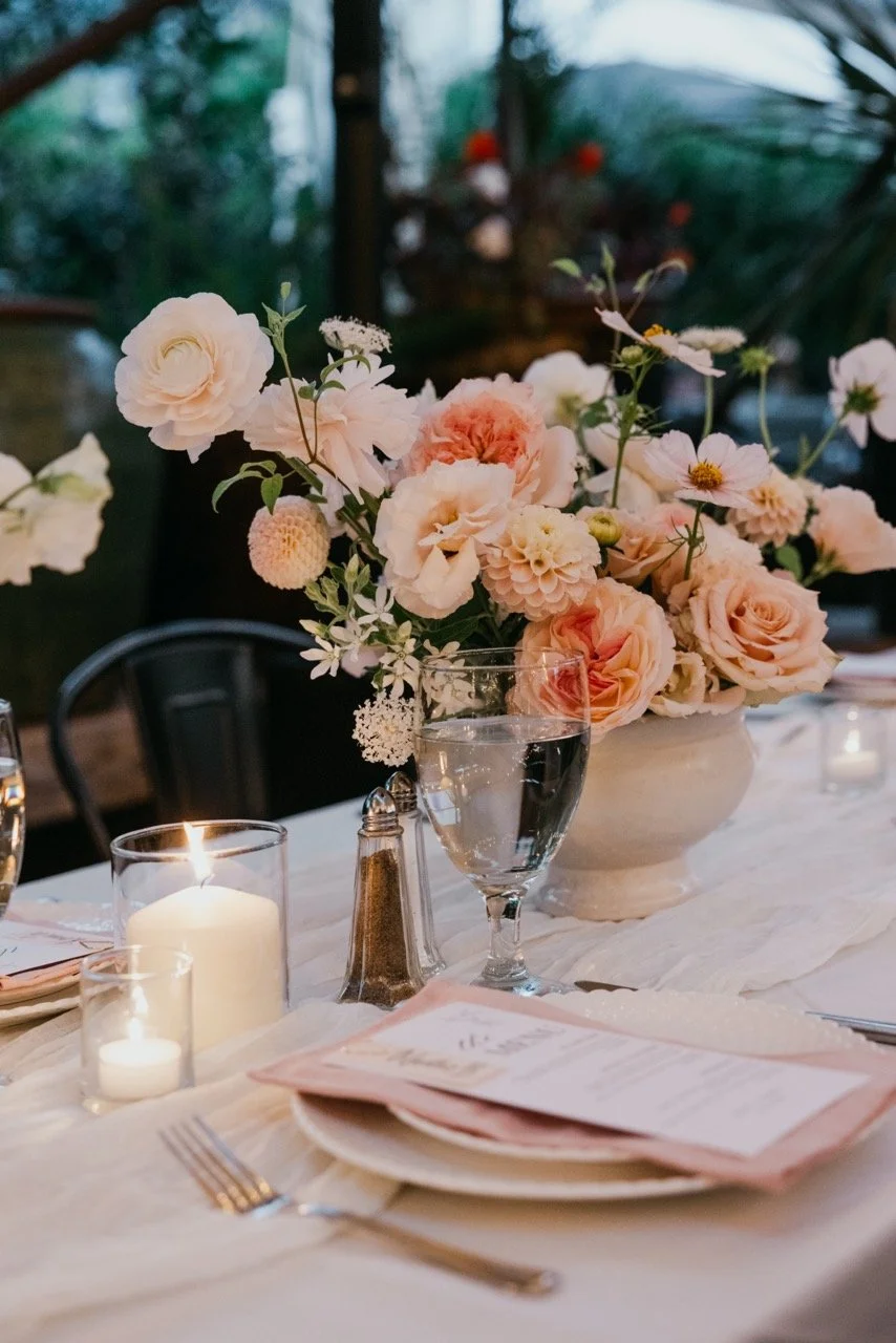 Floral centerpiece portland wedding planner