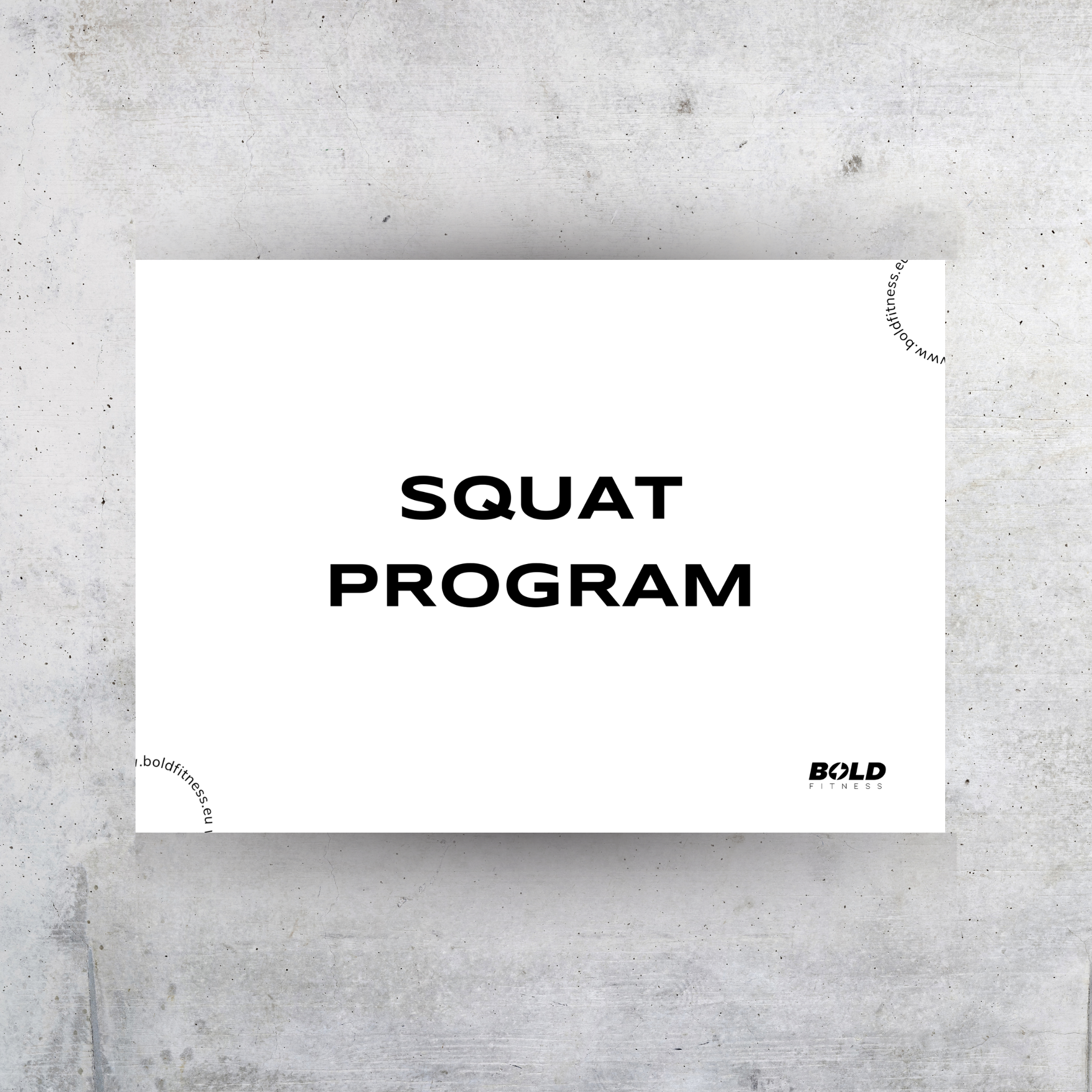 SQUAT PROGRAM
