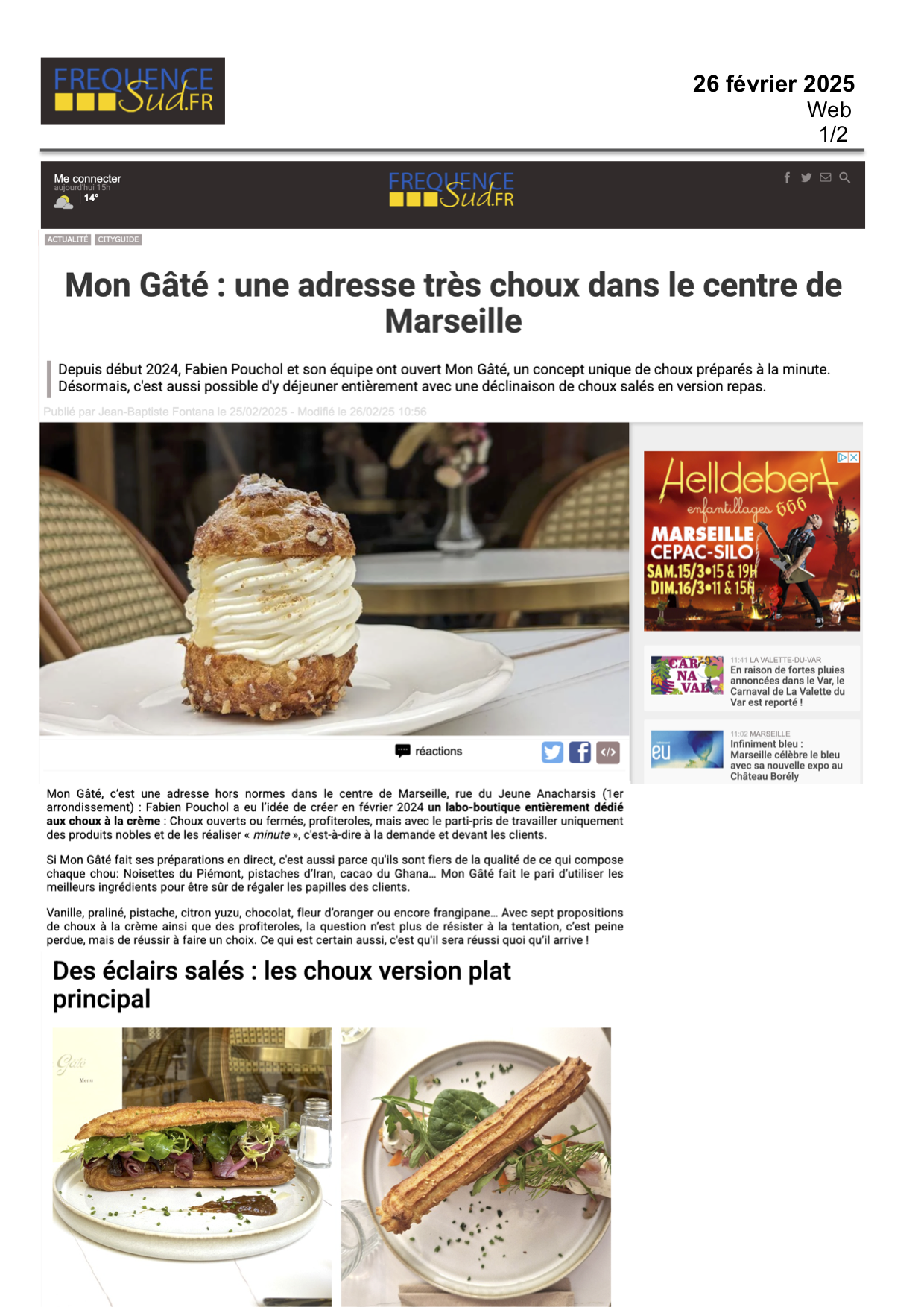 Frequence-sud.fr- 26-02-25 - RP Mon Gâté