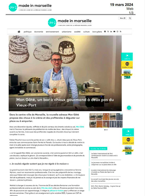 Made In Marseille - Mon Gâté, un bar à choux gourmand à deux pas du Vieux-Port 19 mars 2024