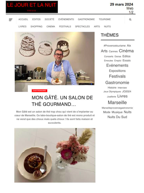 Le Jour et la Nuit - Mon Gâté. Un salon de thé gourmand... 29 mars 2024