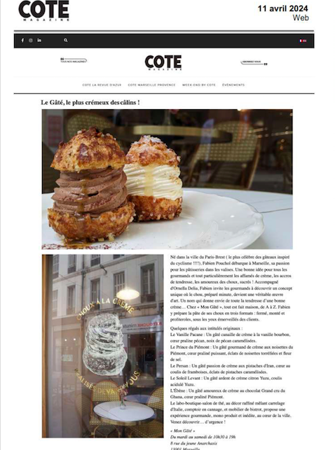 Cote Magazine - Le Gâté, le plus crémeux des câlins 11 Avril 2024