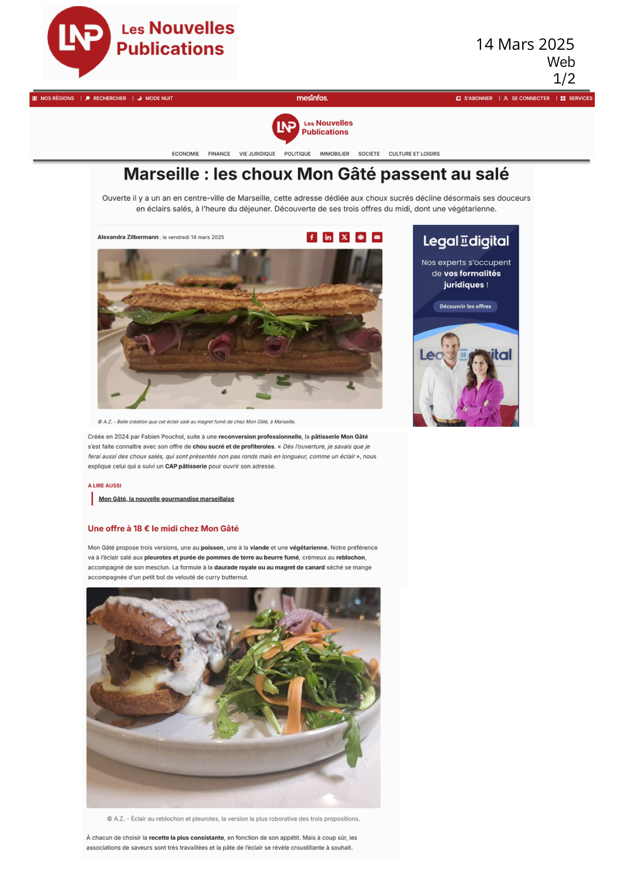 Les Nouvelles Publications -14/03/2025- RP Mon Gâté