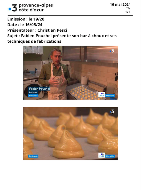 France 3 Marseille TV - “Mon Gâté” 16 mai 2024