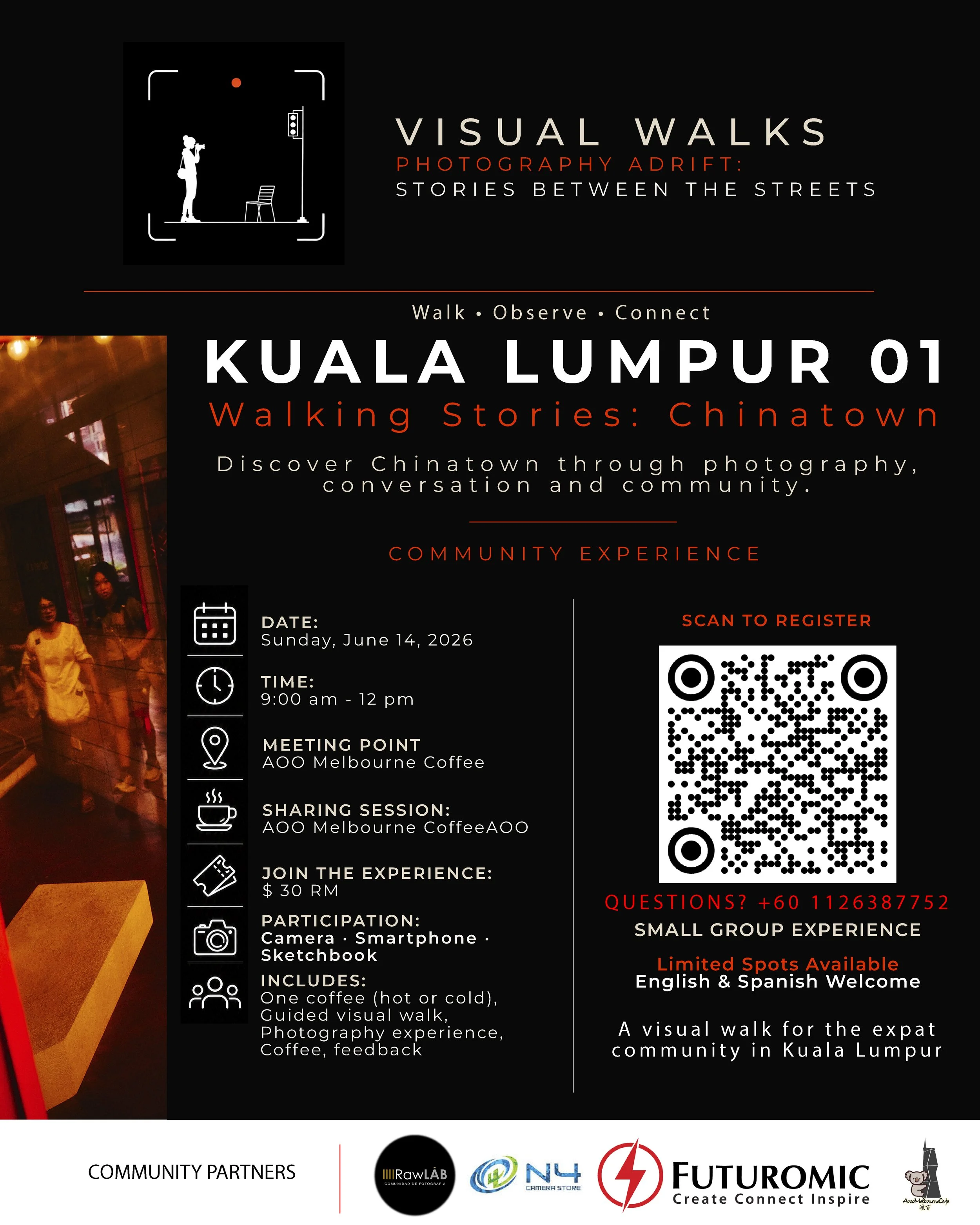 Walk, observe, and create a photographic series while exploring the streets of Chinatown.