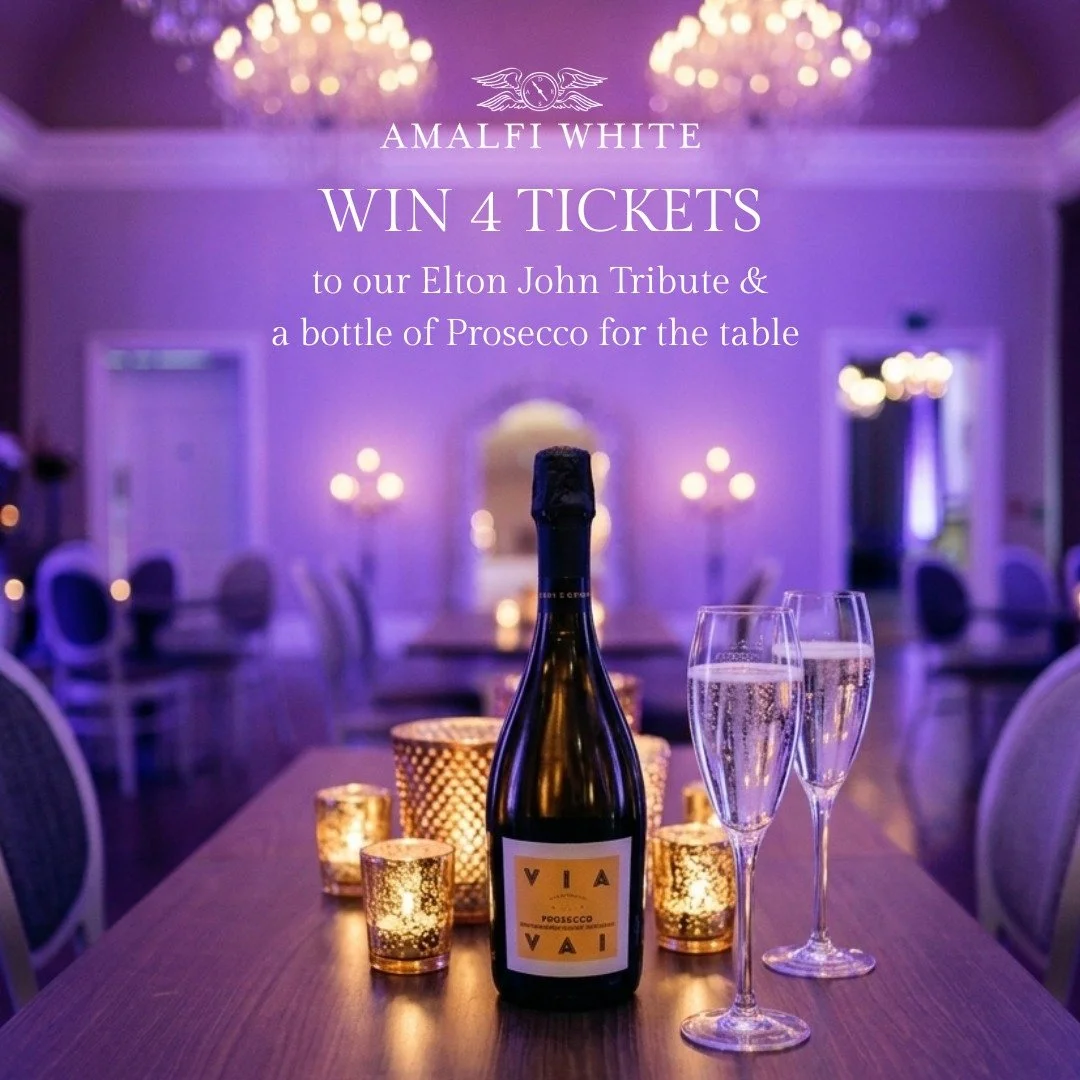 🎤✨ GIVEAWAY TIME ✨🎤

We&rsquo;ve decided to do a special giveaway! 🎉

Win 4 tickets to our 🎶 Elton John Tribute Night 🎶 plus a bottle of Prosecco for your table 🥂 on Friday 3rd April!

To enter:
✅ Like the Amalfi White page
✅ Like this post
✅ C