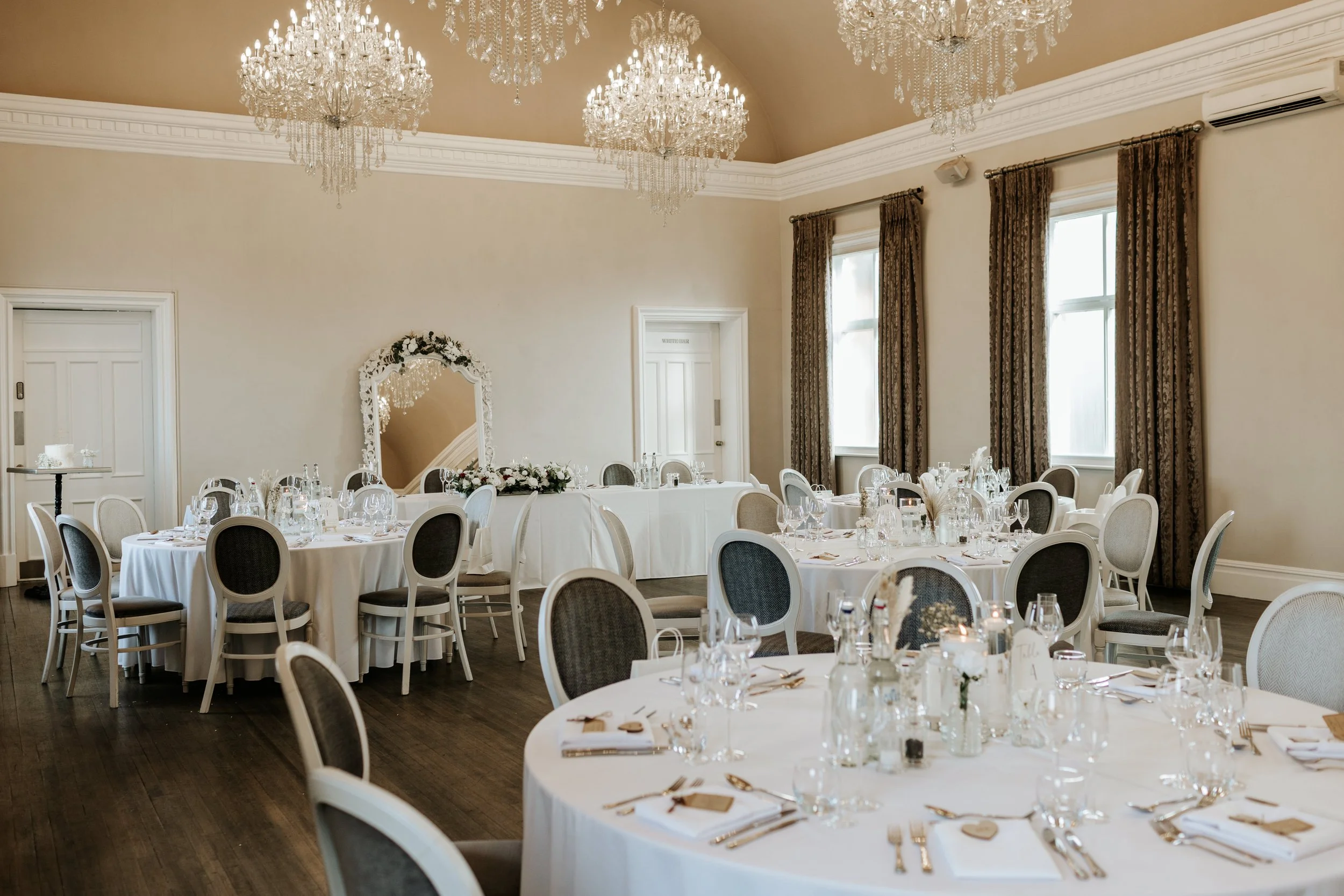 Wedding venue set up amalfi white melbourne derbyshire 