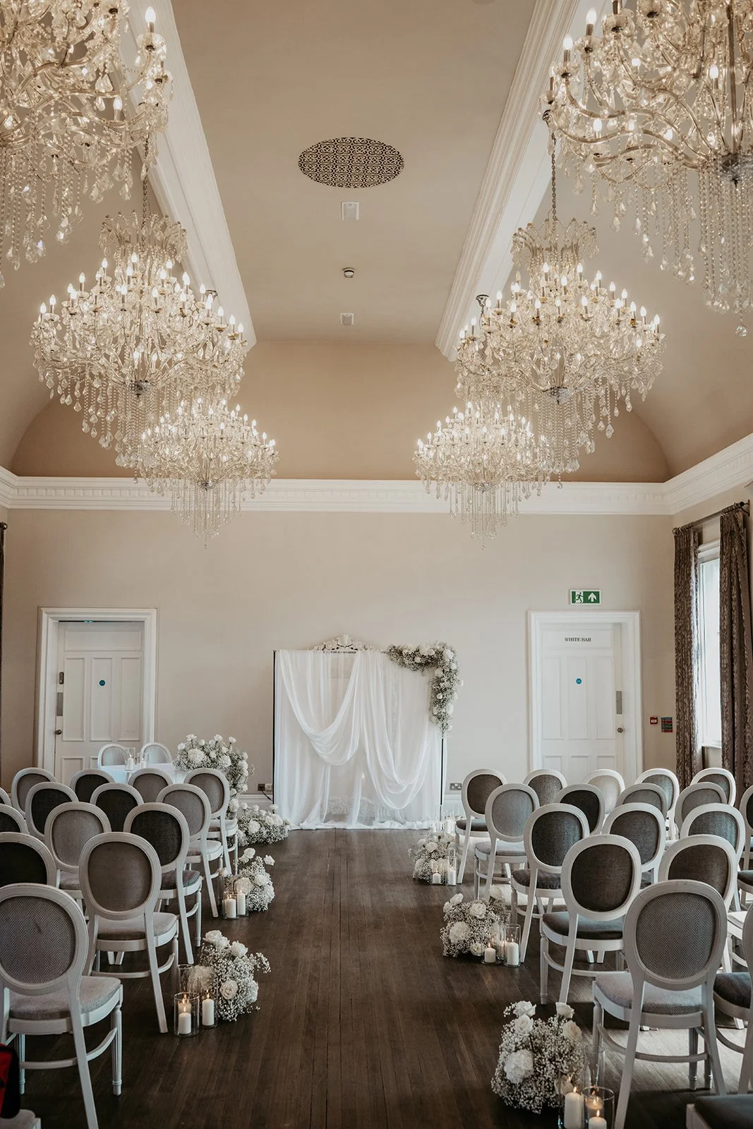 Wedding venue set up amalfi white melbourne derbyshire 