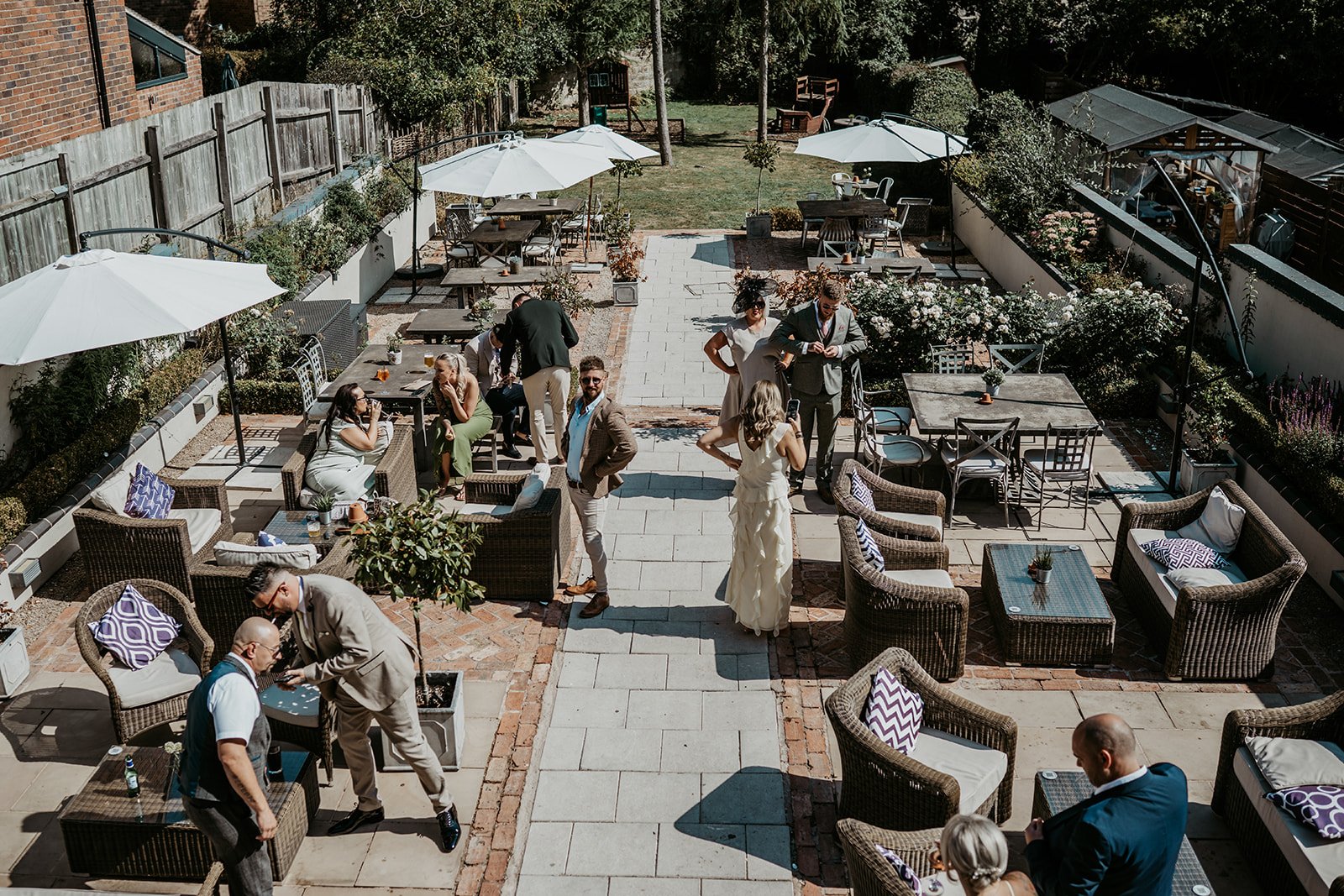 The garden at amalfi white in the sun 