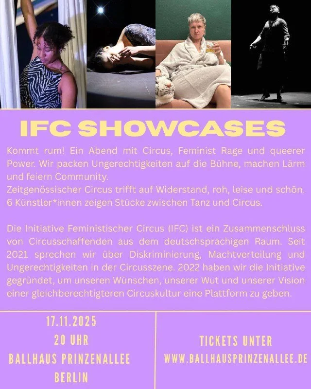 BERLIN: Its today!!!
8 PM at Ballhaus Prinzenallee!
Come watch an exciting showcase of amazing circus acts and short pieces. All the earnings go towards the new edition of our magazine SCHEINWERFEN 2

aaaand you will have the exclusive possibility to
