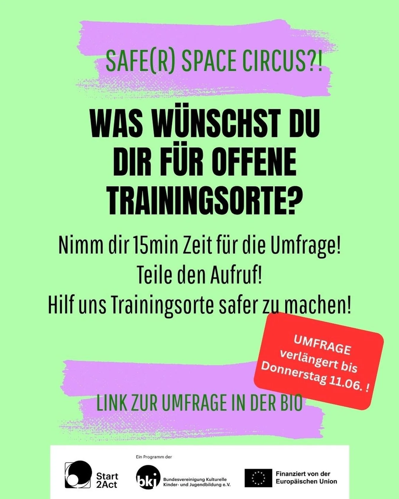 Unsere Umfrage ist wieder offen bis Donnerstag um 23:55!!
Bitte ausf&uuml;llen und teilen!✨