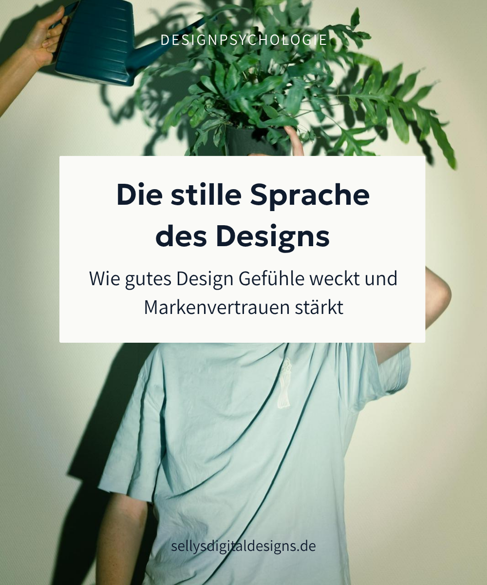 Grafisches Blog-Cover zur Designpsychologie, wie gutes Design Gefühle weckt und Markenvertrauen stärkt