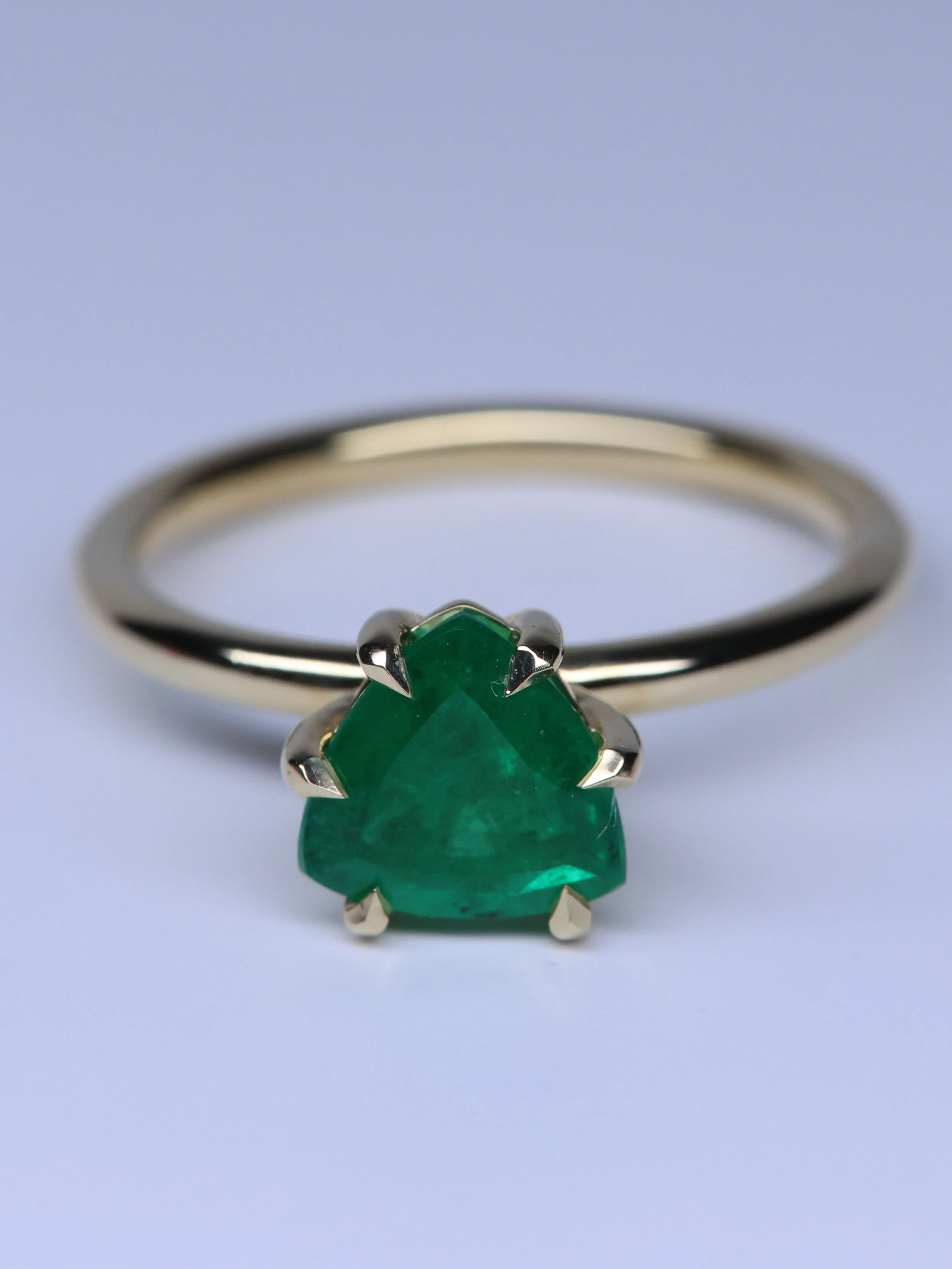 The Emerald Trillion Solitaire