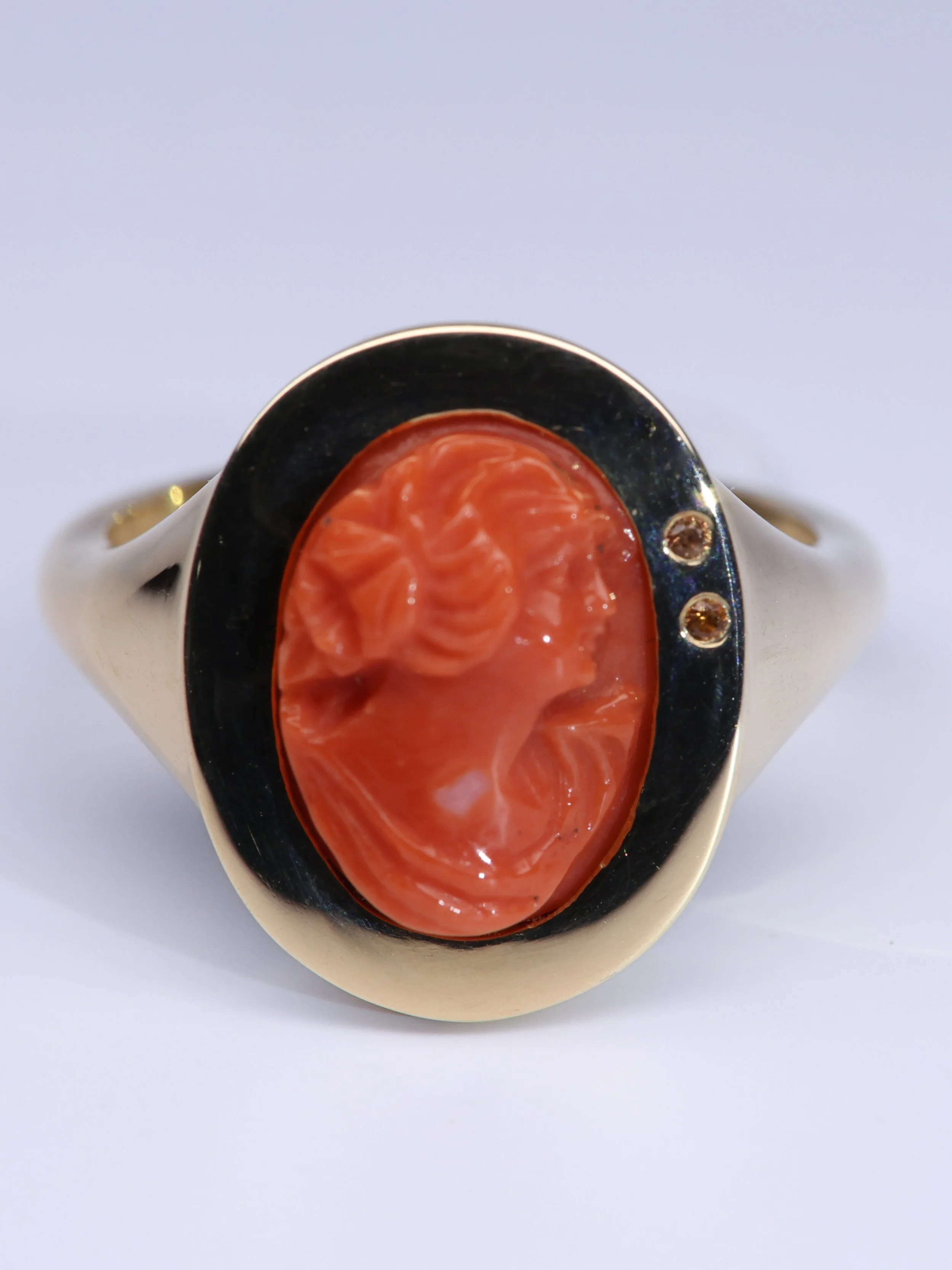 Antique Coral Lady Ring