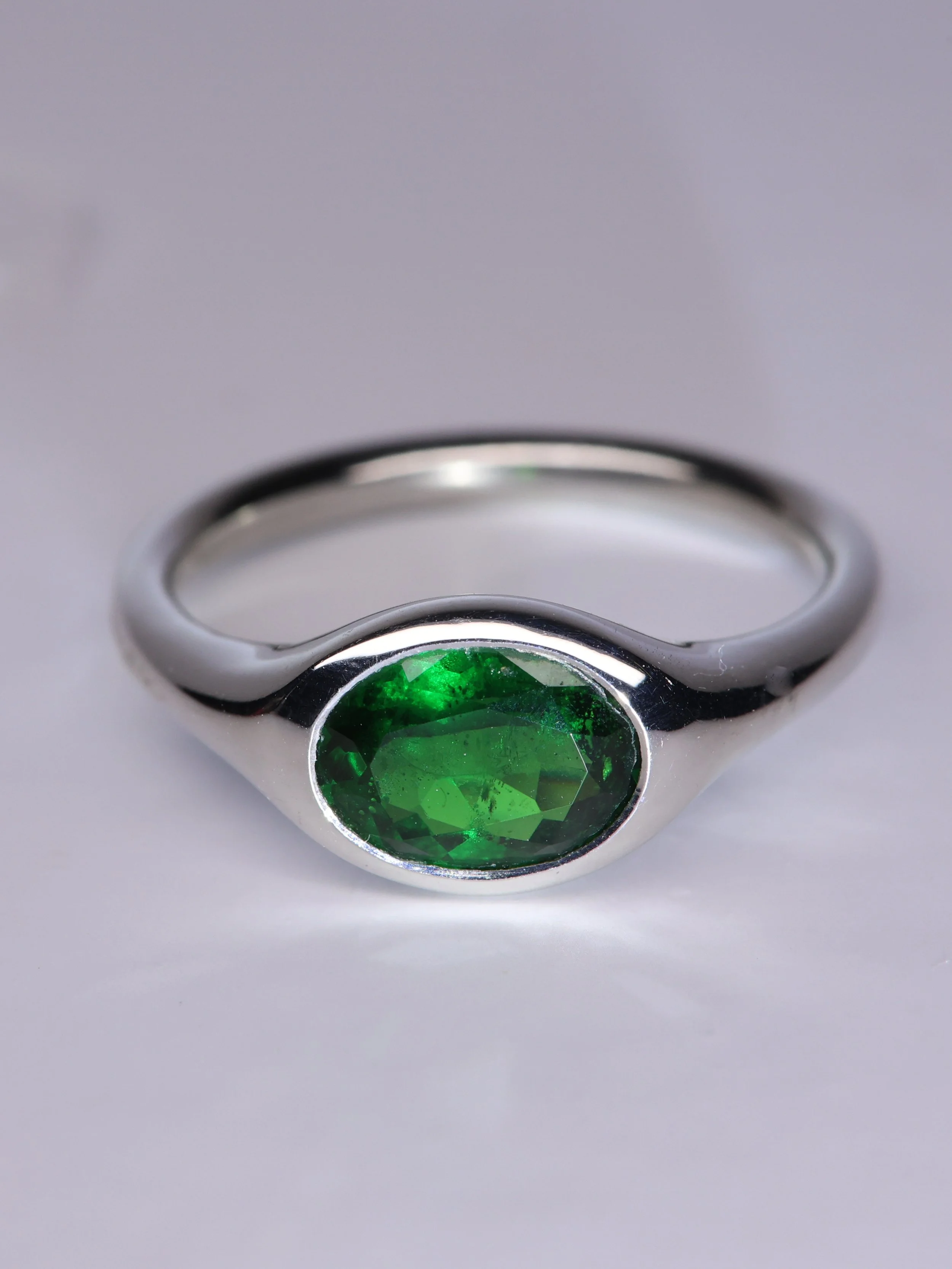 A Taste of Tsavorite Signet Ring