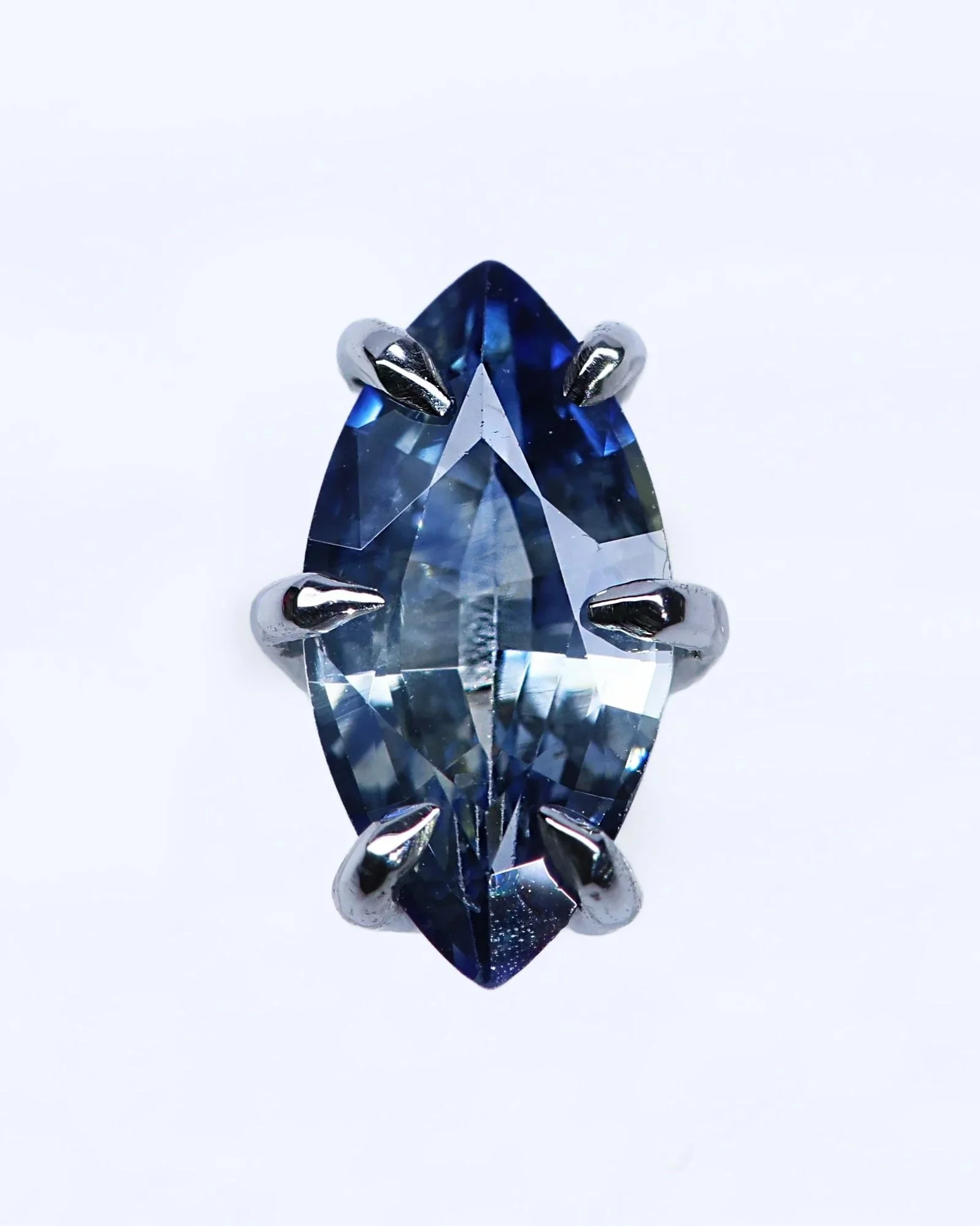 The Marquise Parti Sapphire Platinum Stud