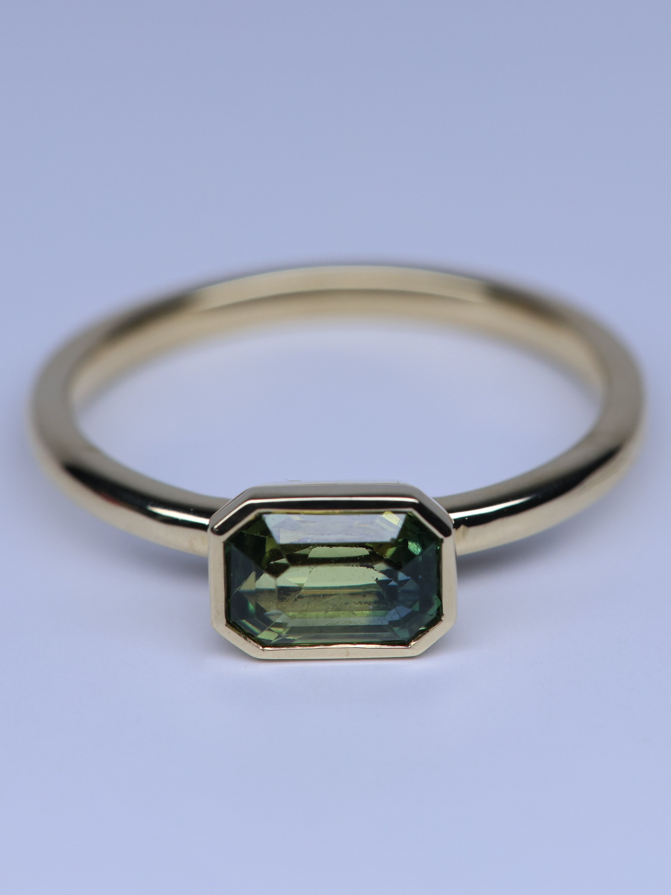 Bi Colour Sapphire Gold Solitaire - Edition Four