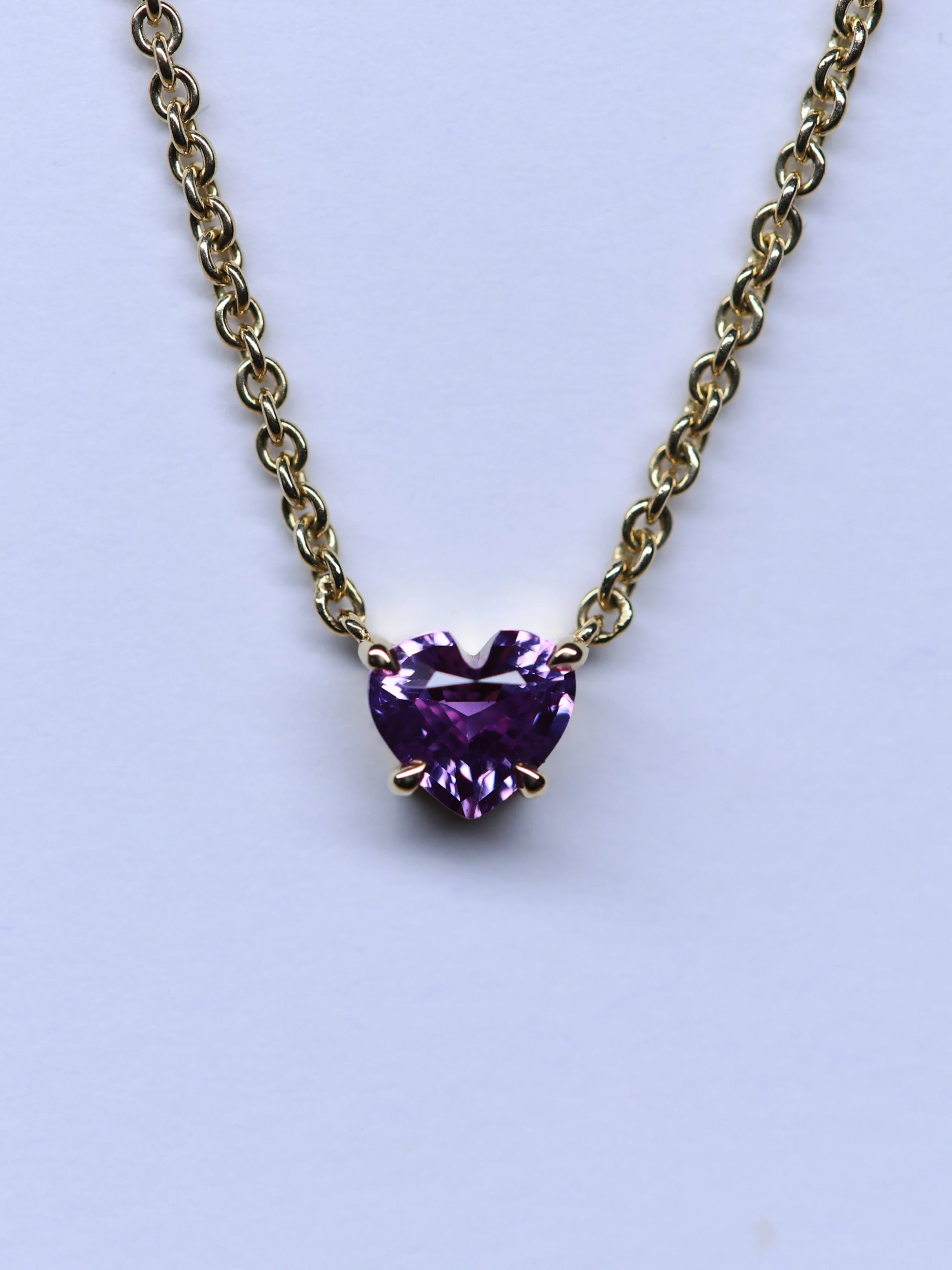 Little Purple Heart Necklace