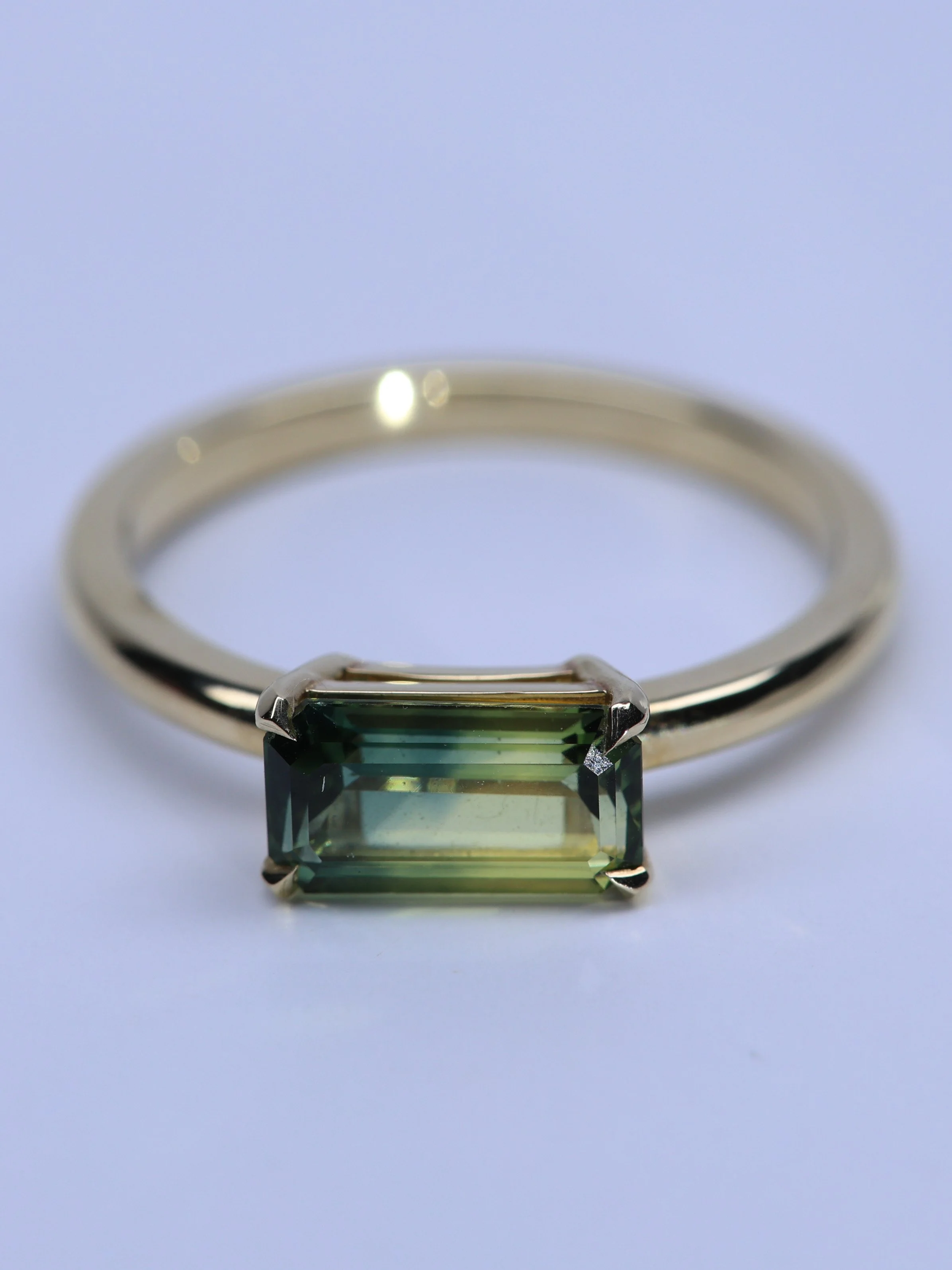 Australian Bi Colour Sapphire Gold Solitaire  - Edition Two