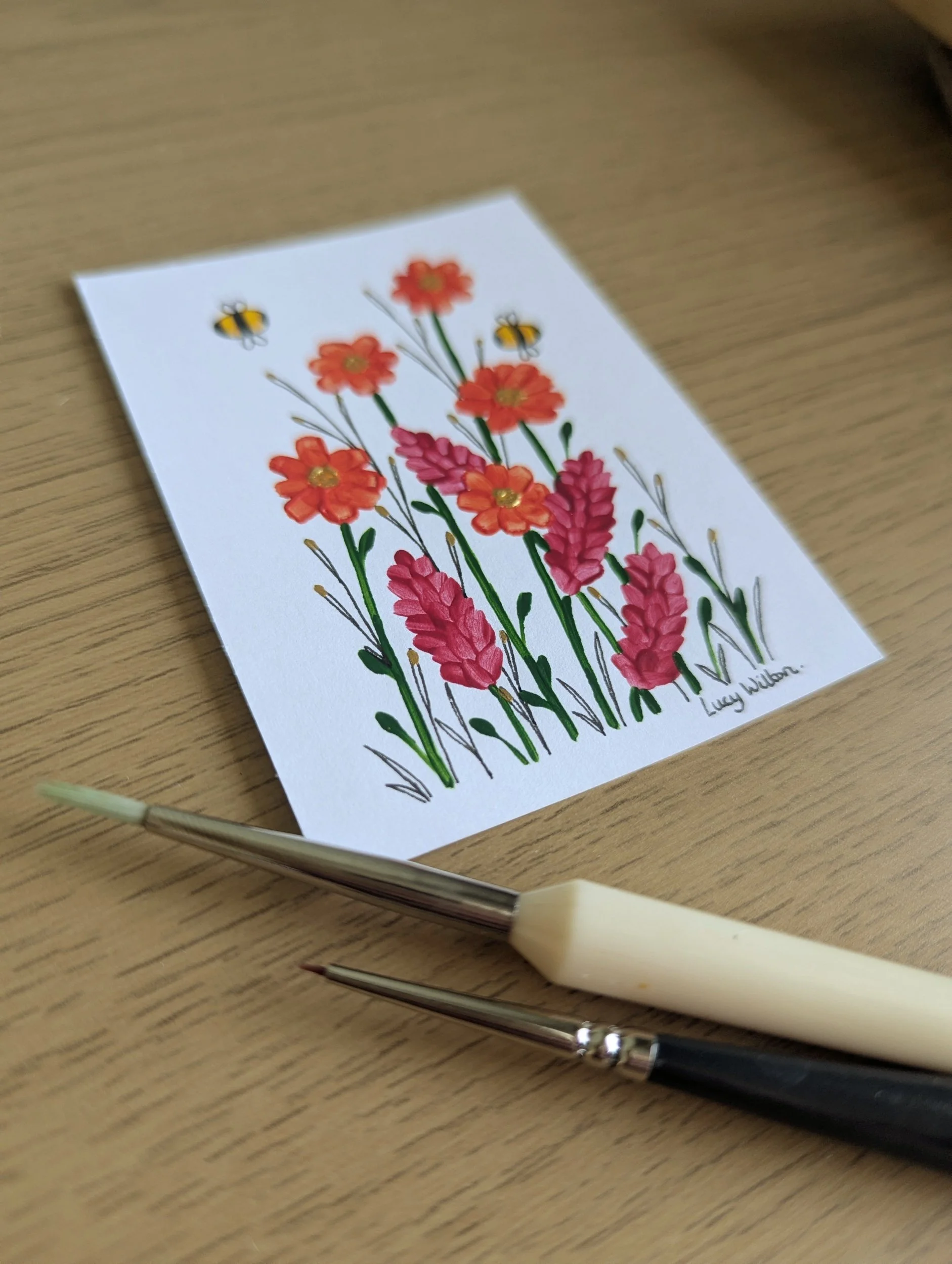 ACEO mini painting- Field of dreams
