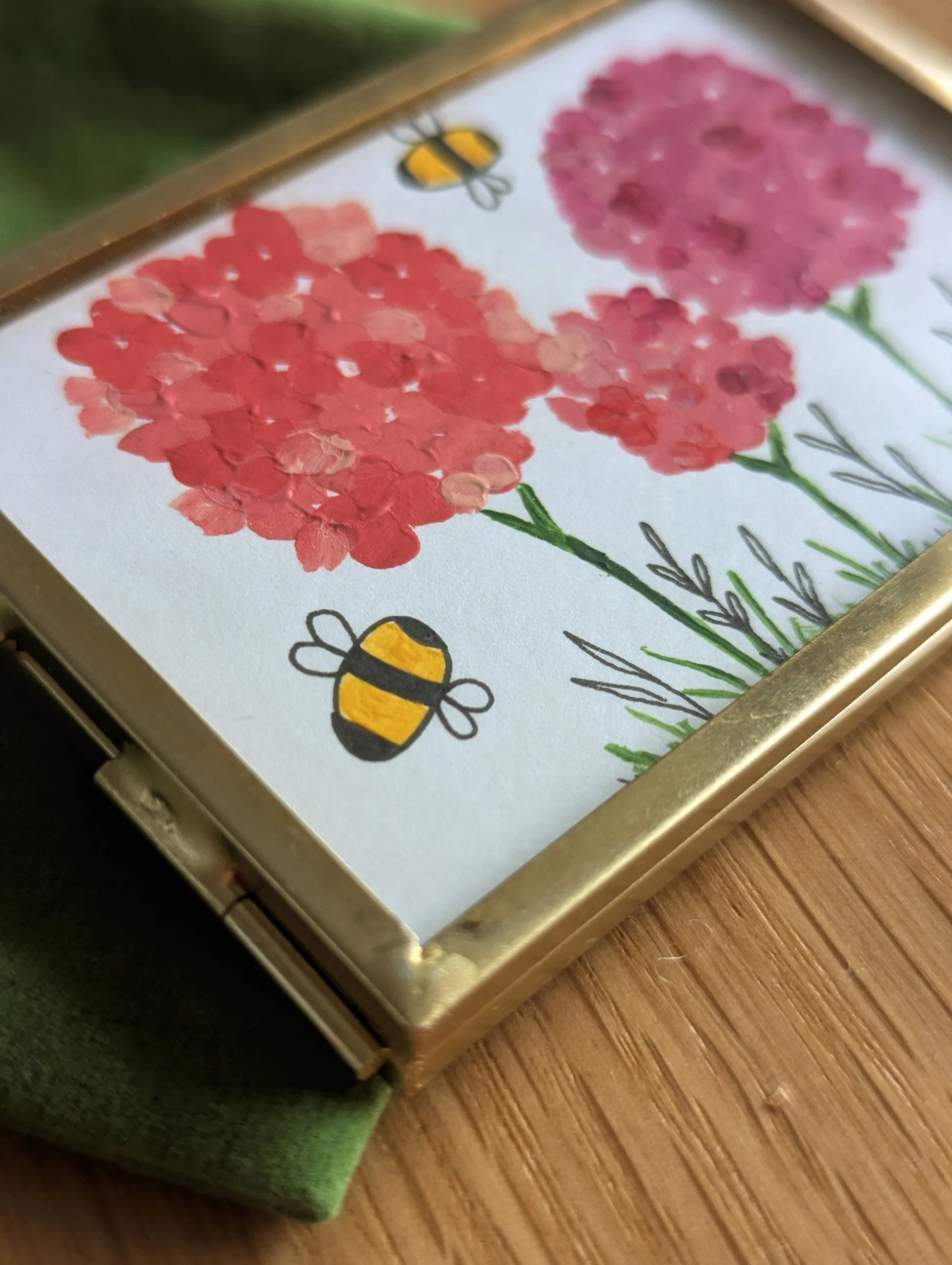 Rest and recovery original botanical bee artwork