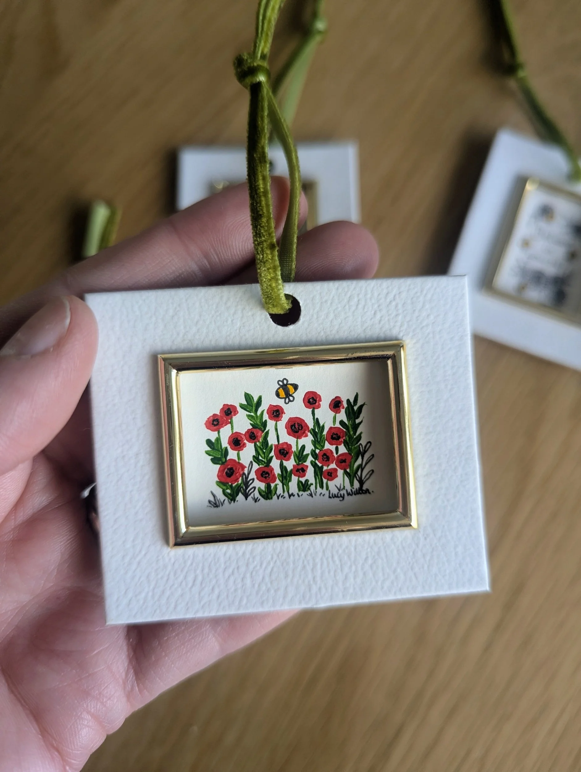Poppy's Original botanical bee artwork