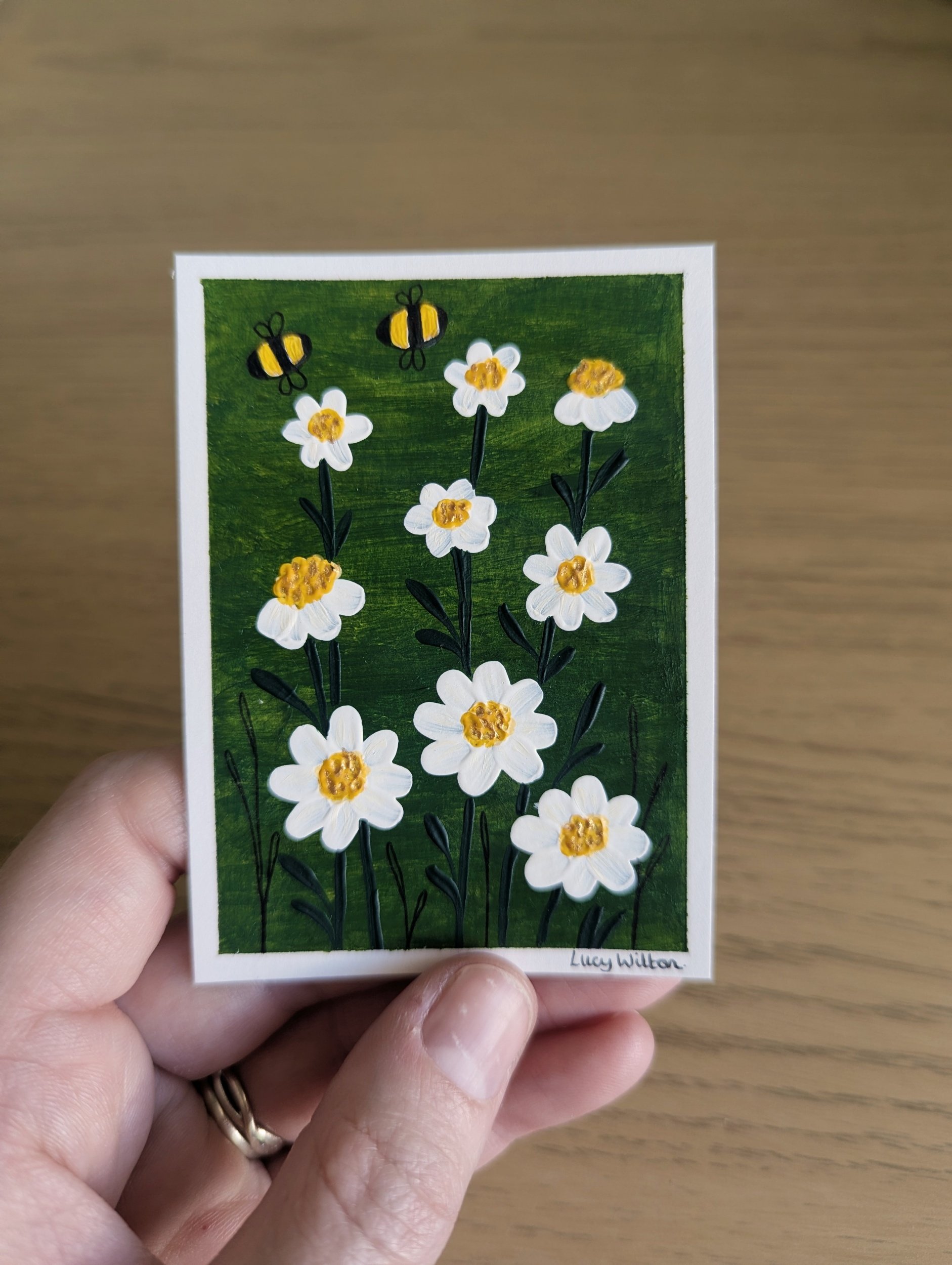 ACEO mini painting- Daisy picking