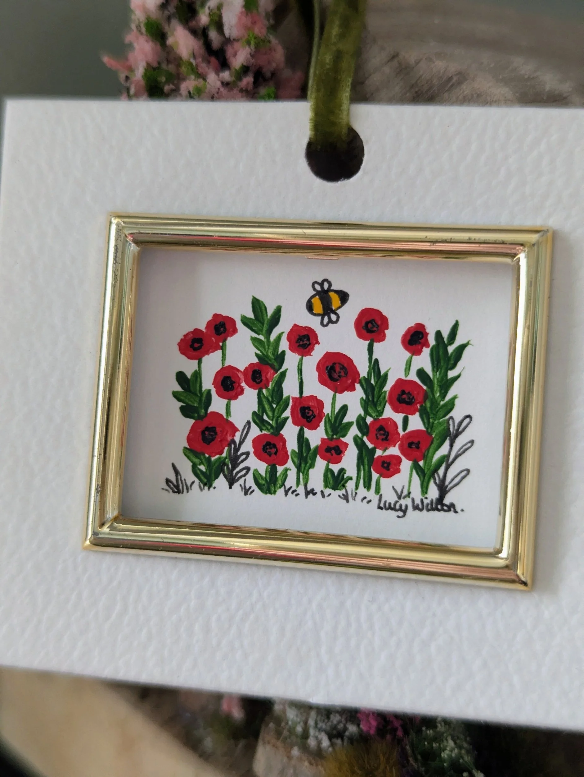 Poppy's Original botanical bee artwork