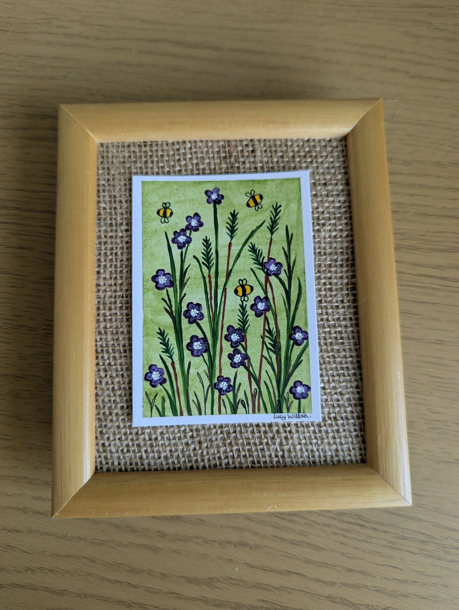 Mini Botanical ACEO Painting - A quiet space