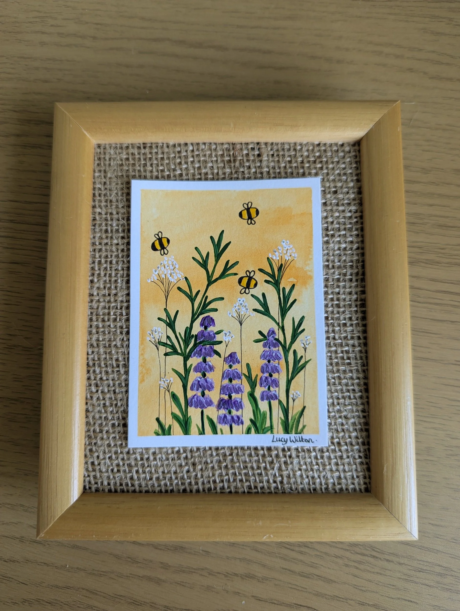 Mini Botanical ACEO Painting - Time well spent