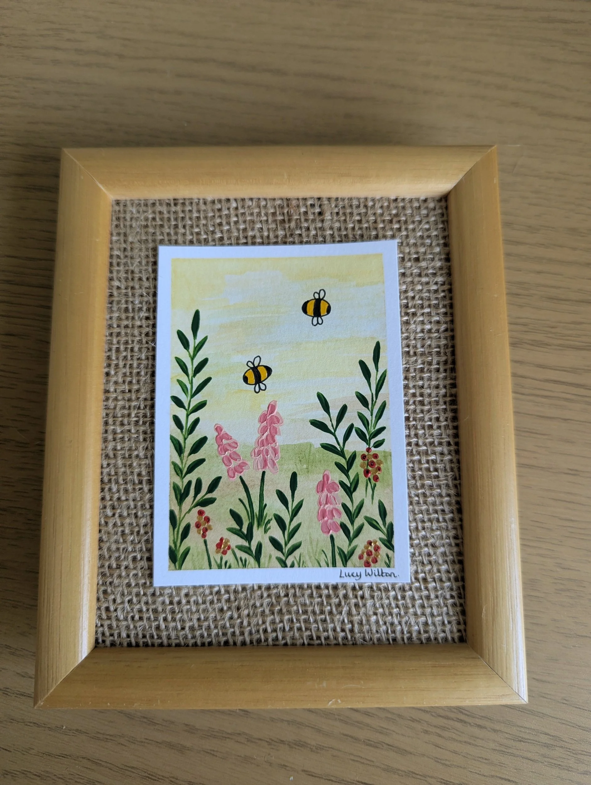 Mini Botanical ACEO Painting - Tranquil evening