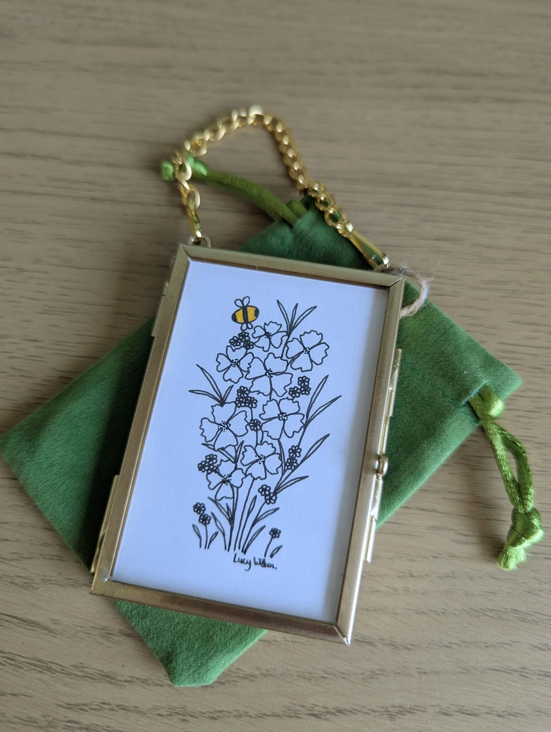 Bunch of the wild original botanical bee artwork