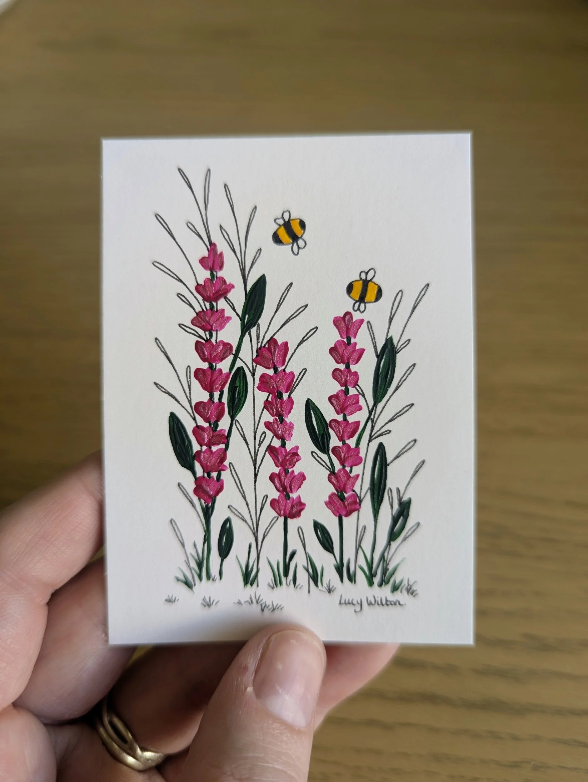 Mini Botanical ACEO Painting - Garden dreams