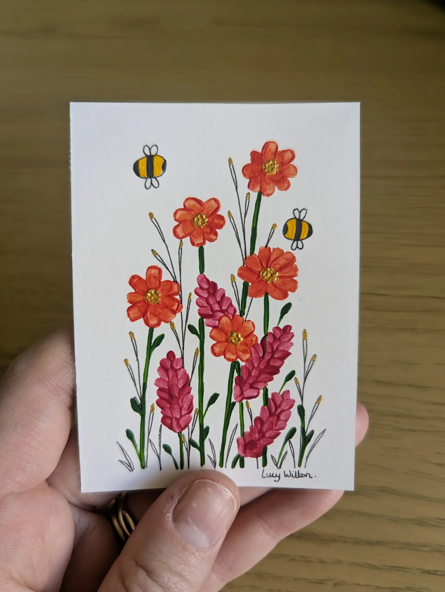 ACEO mini painting- Field of dreams
