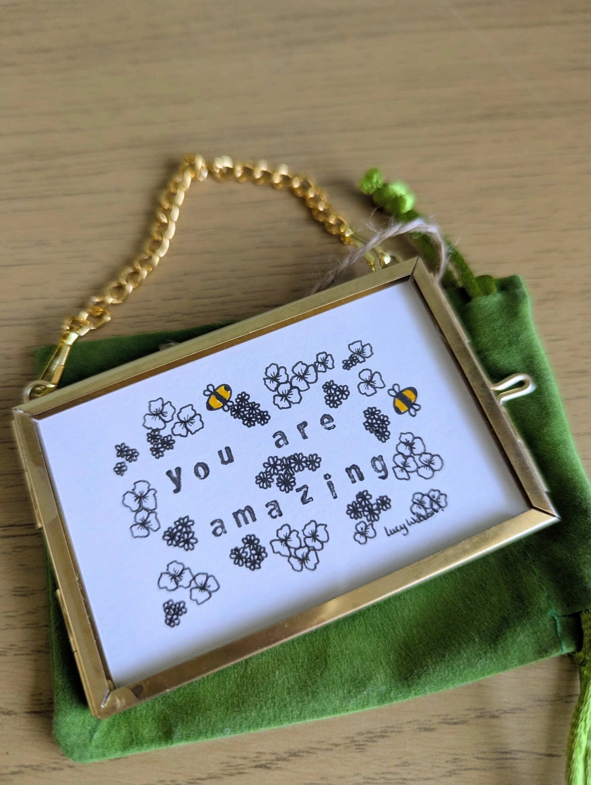 Your are amazing original botanical bee artwork