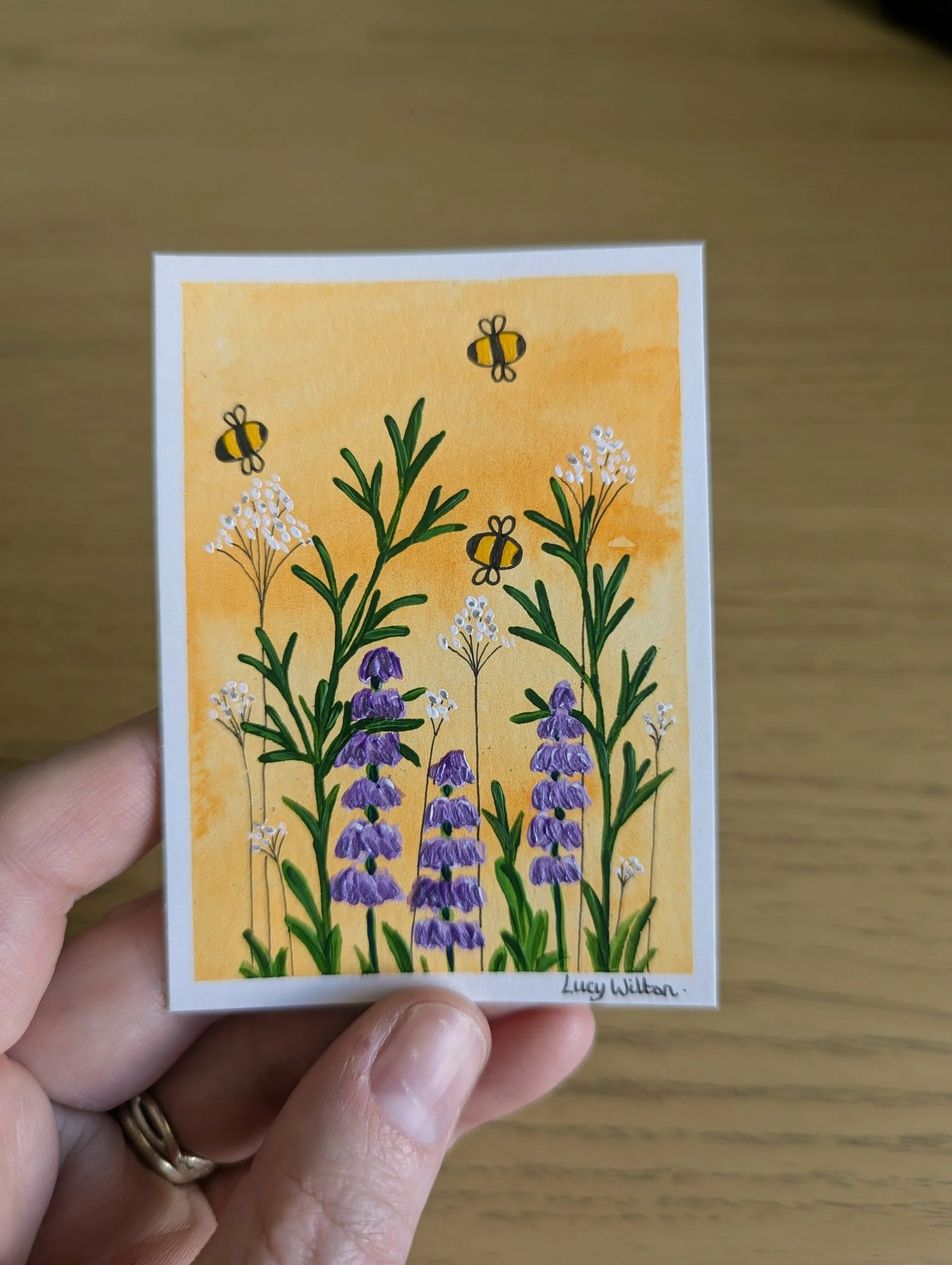 Mini Botanical ACEO Painting - Time well spent