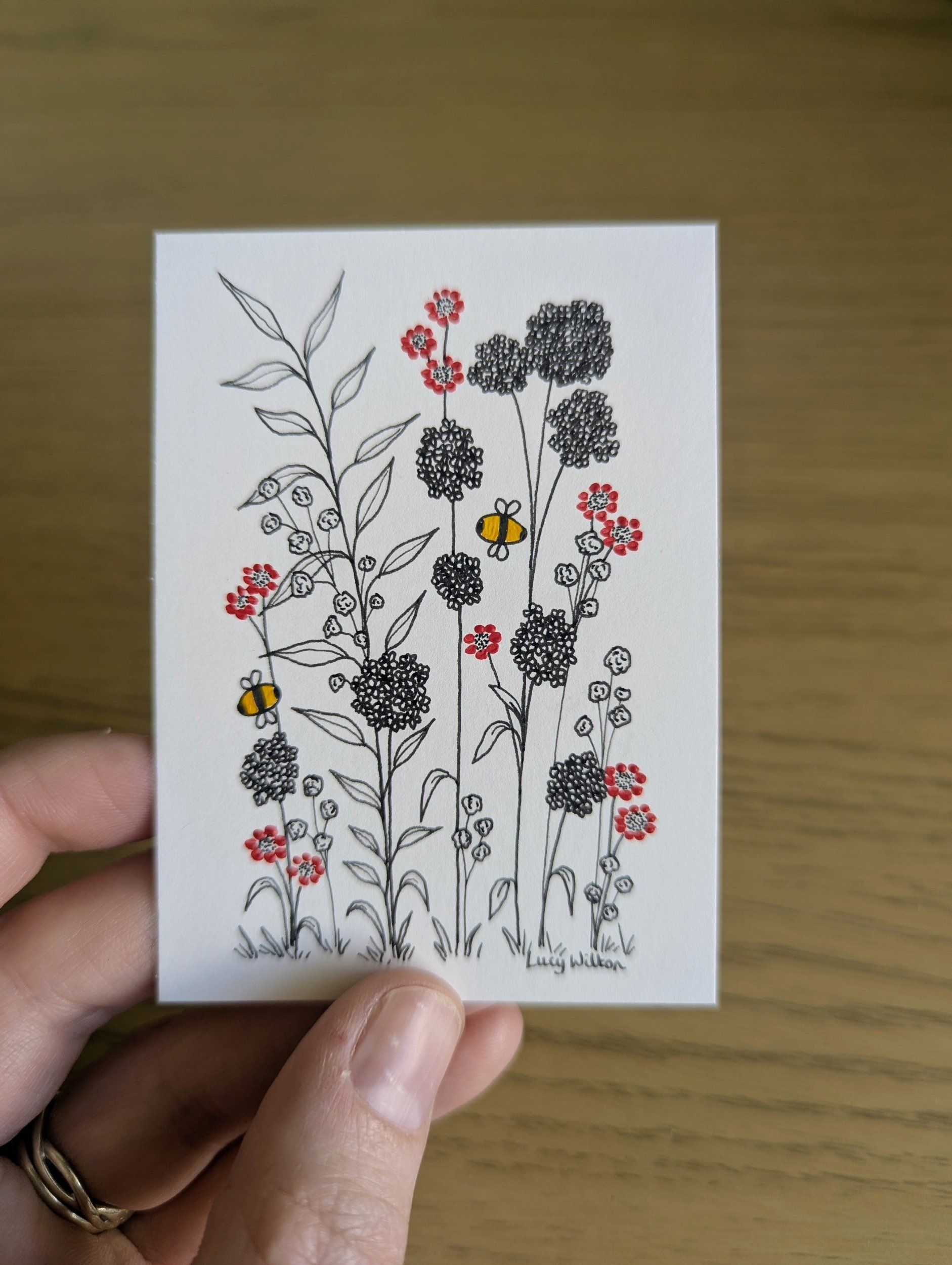 Original ACEO- wildflower walk