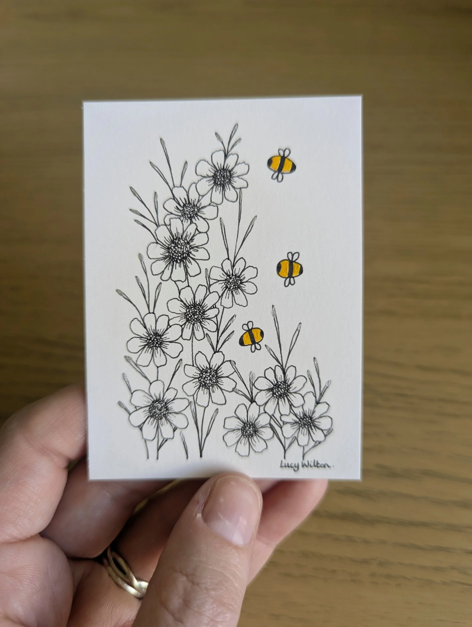 Mini Botanical ACEO Painting - A summer walk
