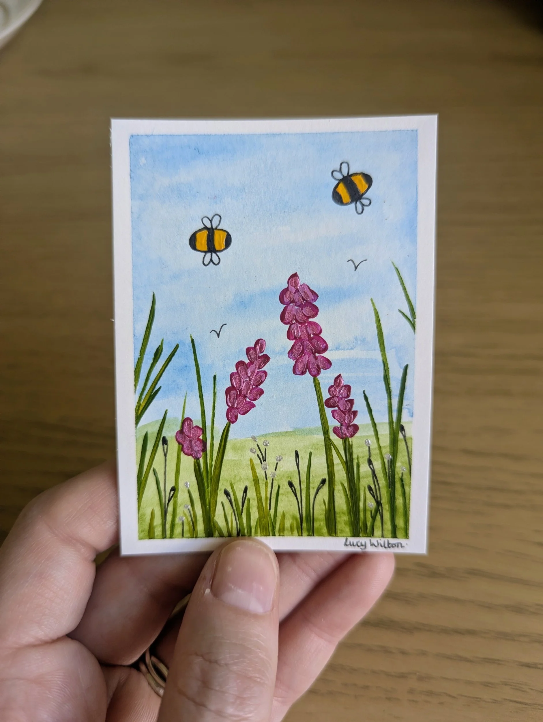 Mini Botanical ACEO Painting - A day with friends